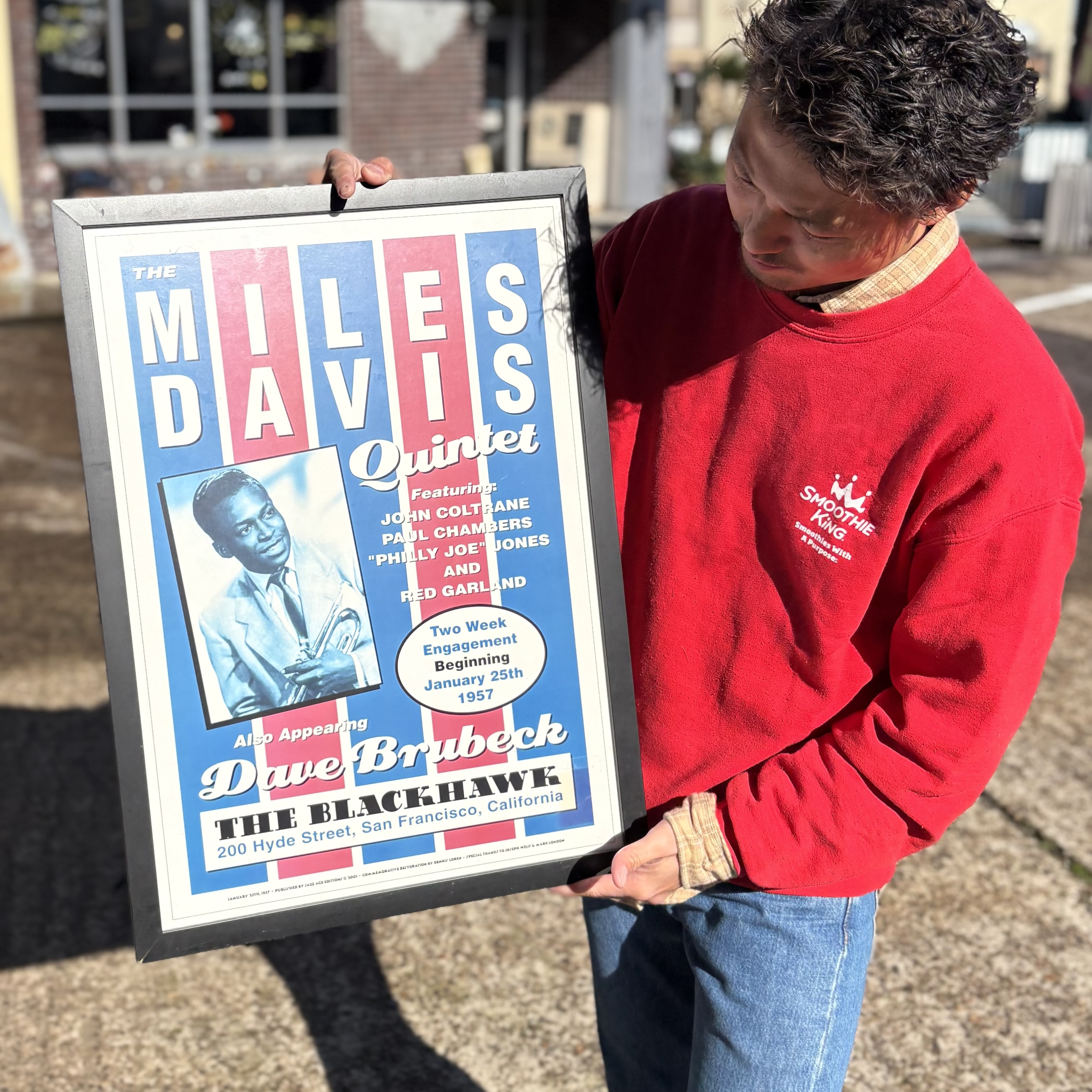 MILES DAVIS Quintet / Vintage Framed Glass Poster