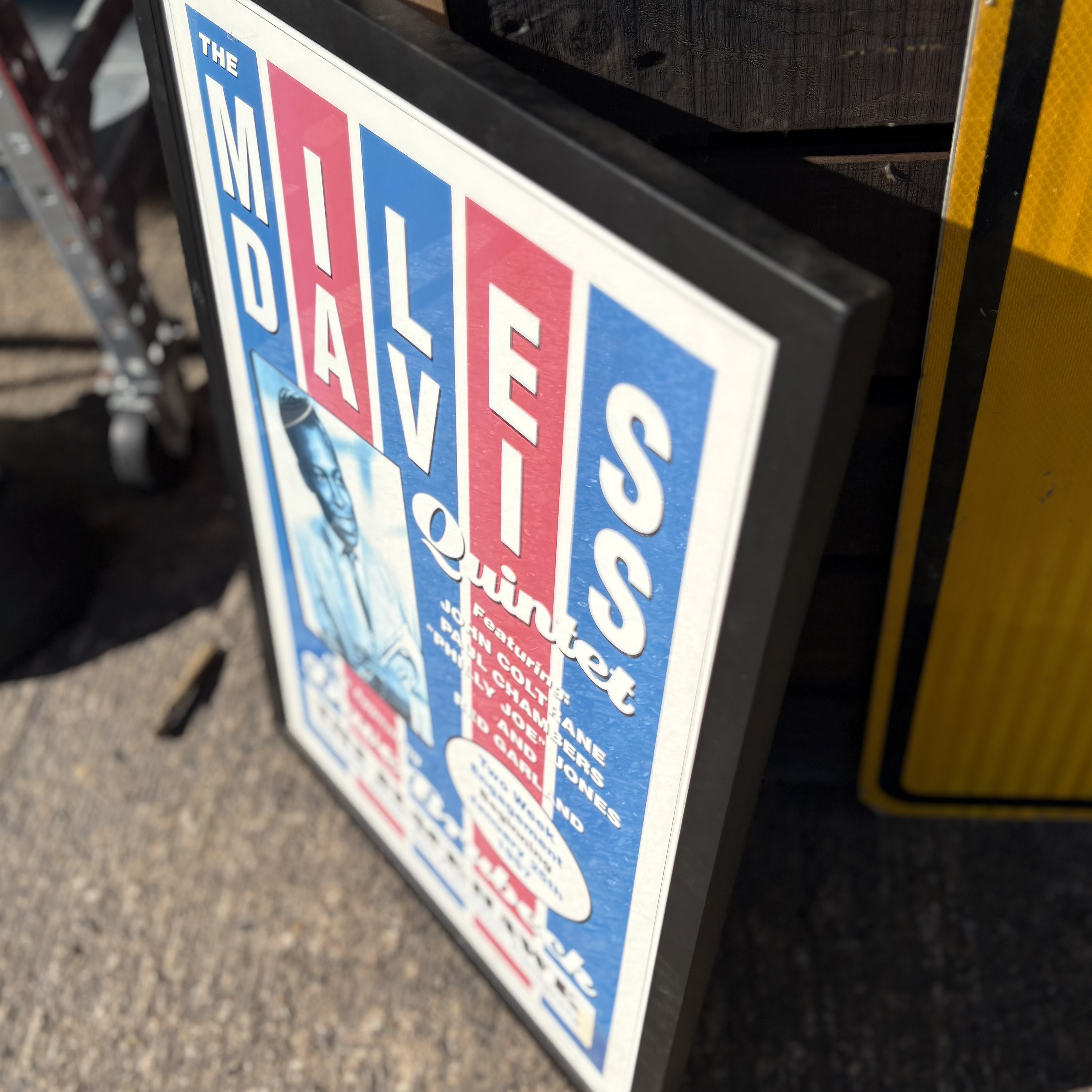 MILES DAVIS Quintet / Vintage Framed Glass Poster