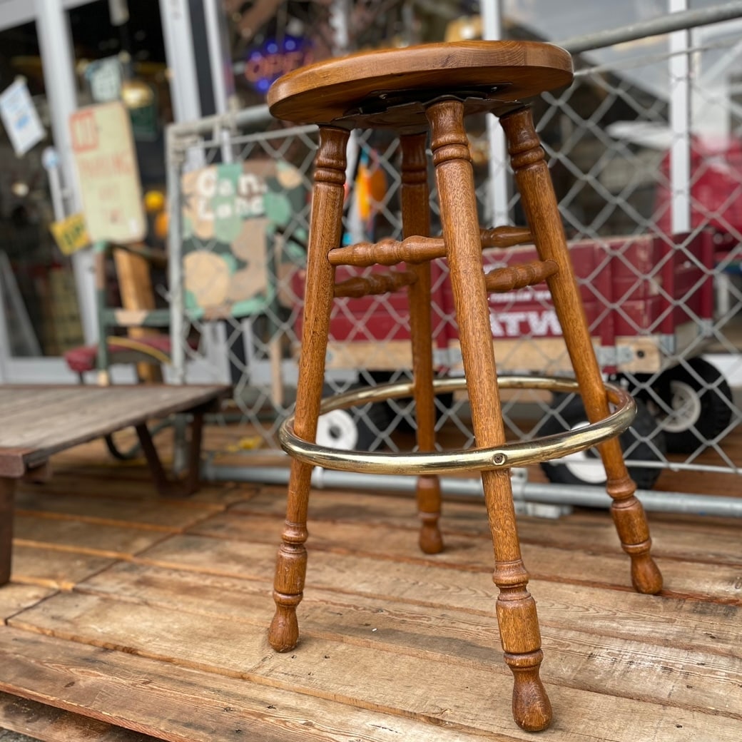 Vintage Wooden Bar Stool