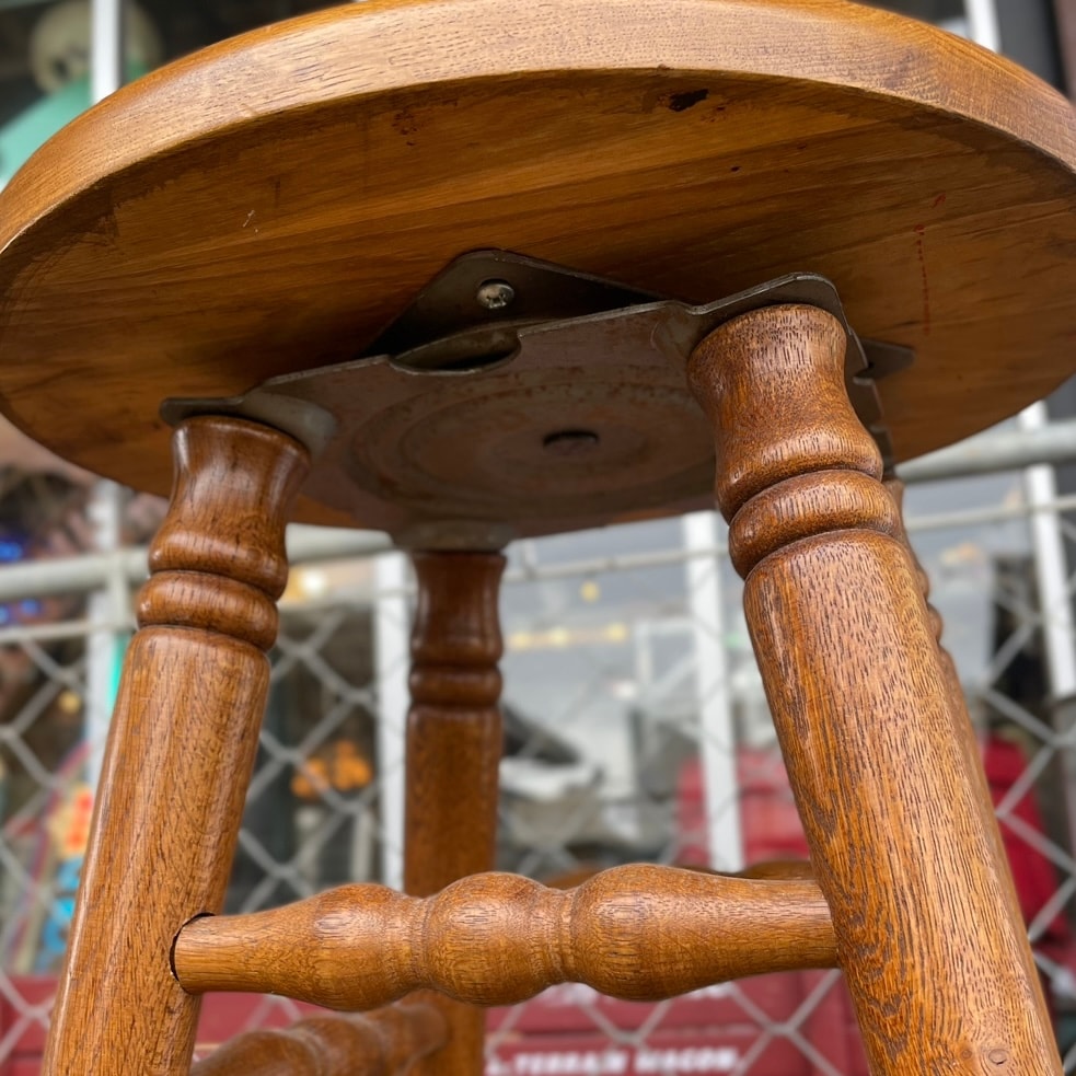 Vintage Wooden Bar Stool Vintage Wooden Bar Stool