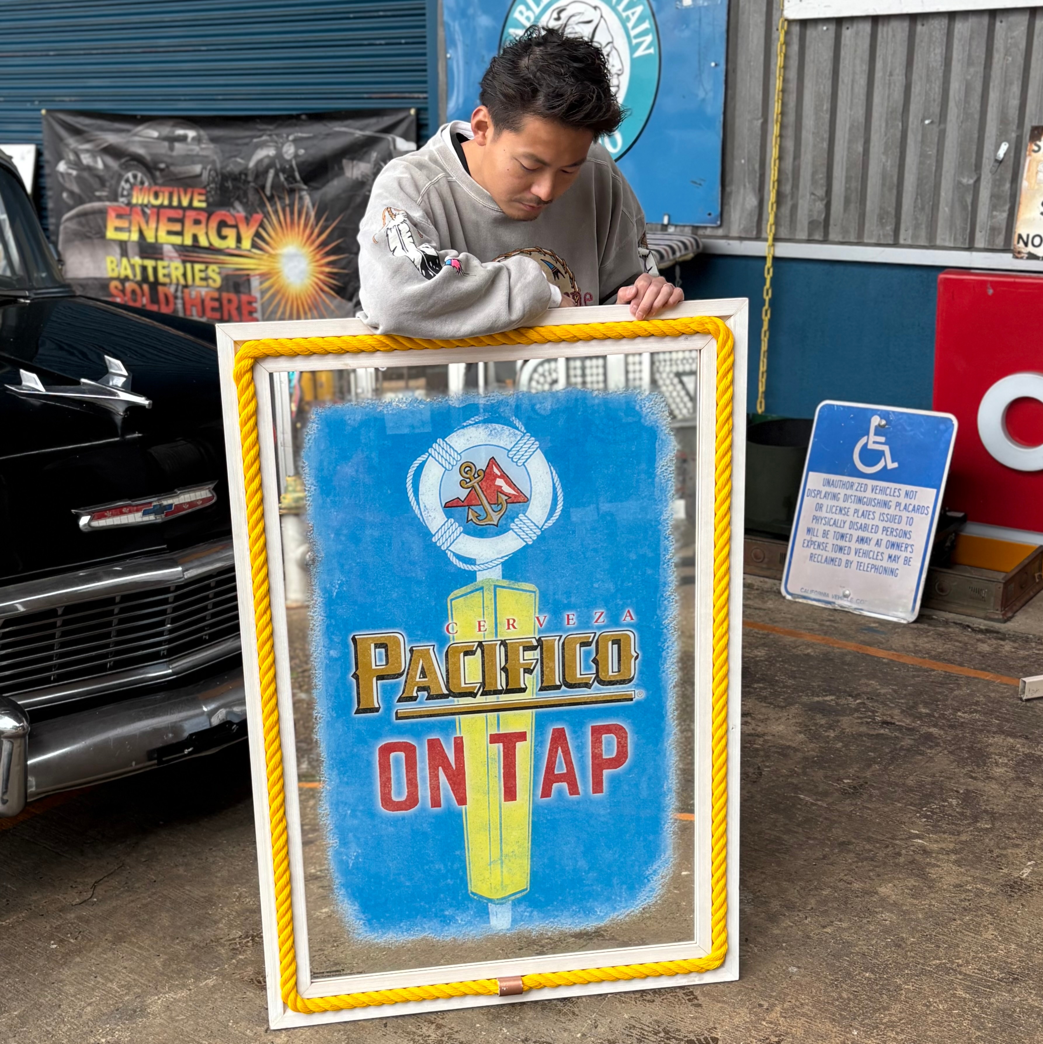 🏖️BIG size！Pacifico beer Vintage パブミラー🏖️