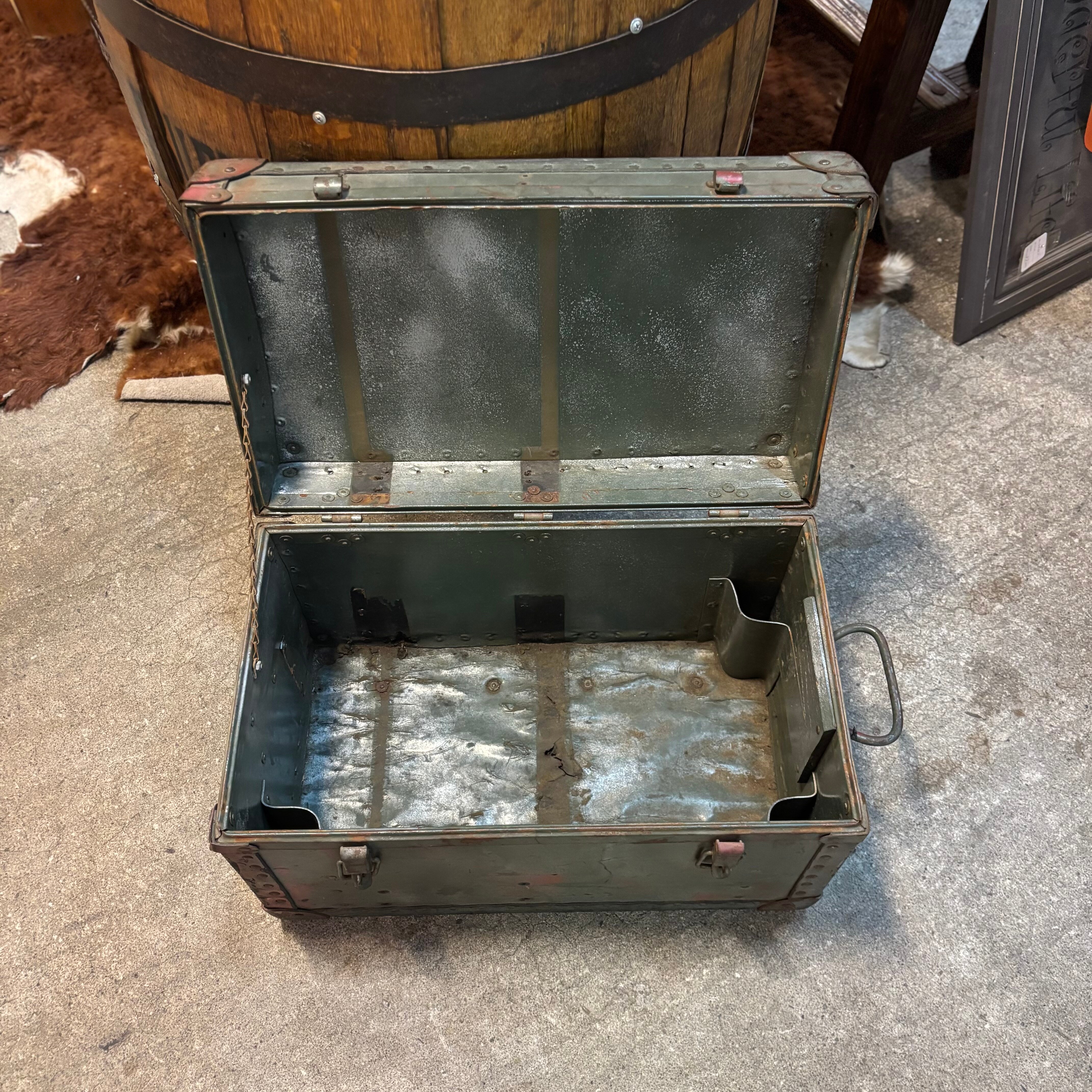 Vintage Military Metal Trunk