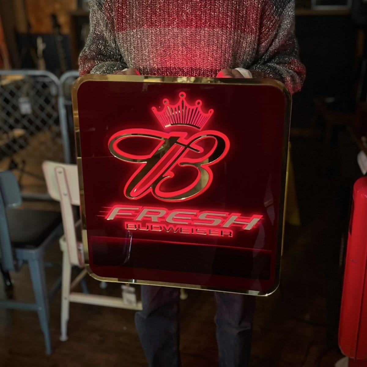 Vintage BUDWEISER “B FRESH” Neon Sign