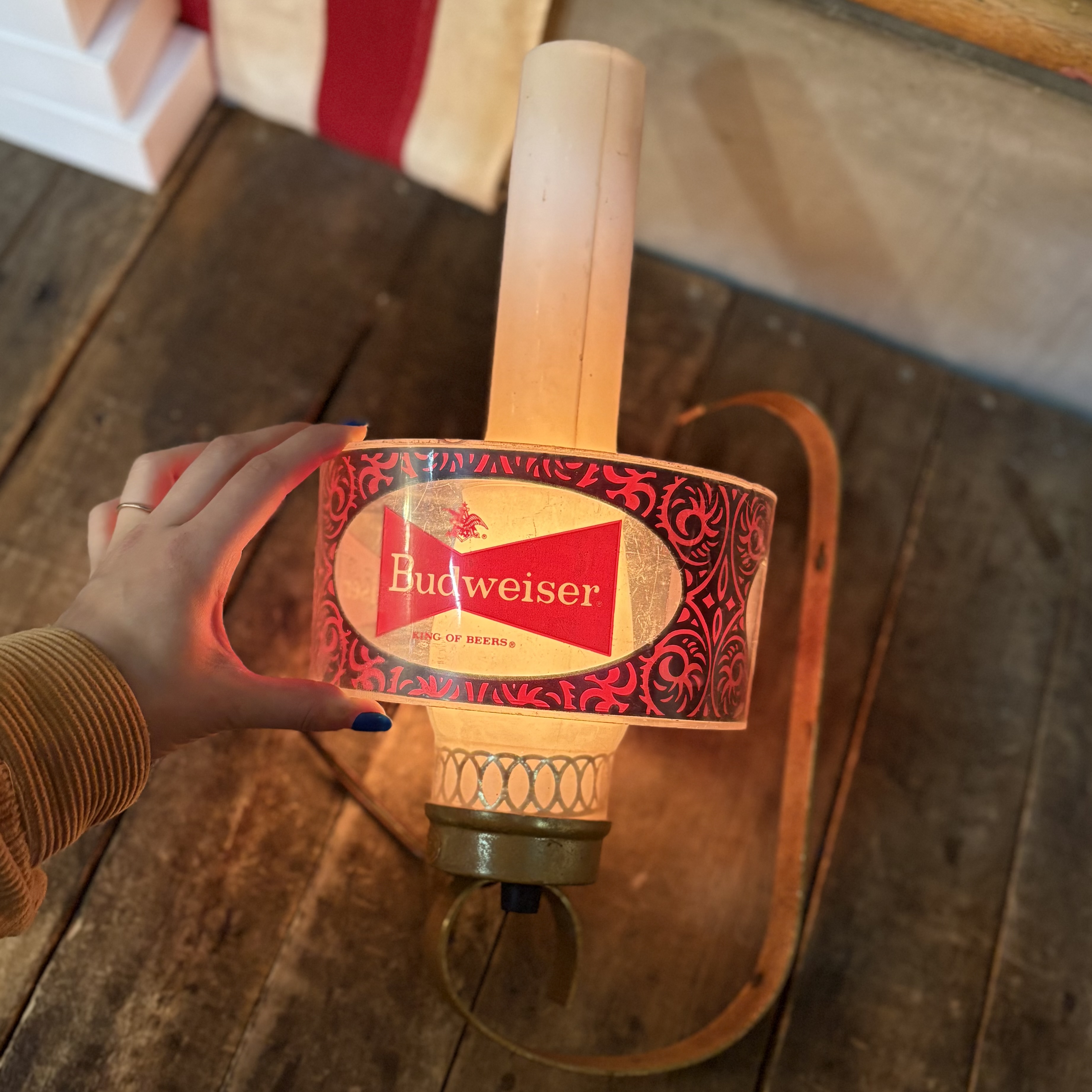 Budweiser “King of Beers” Vintage Wall Light