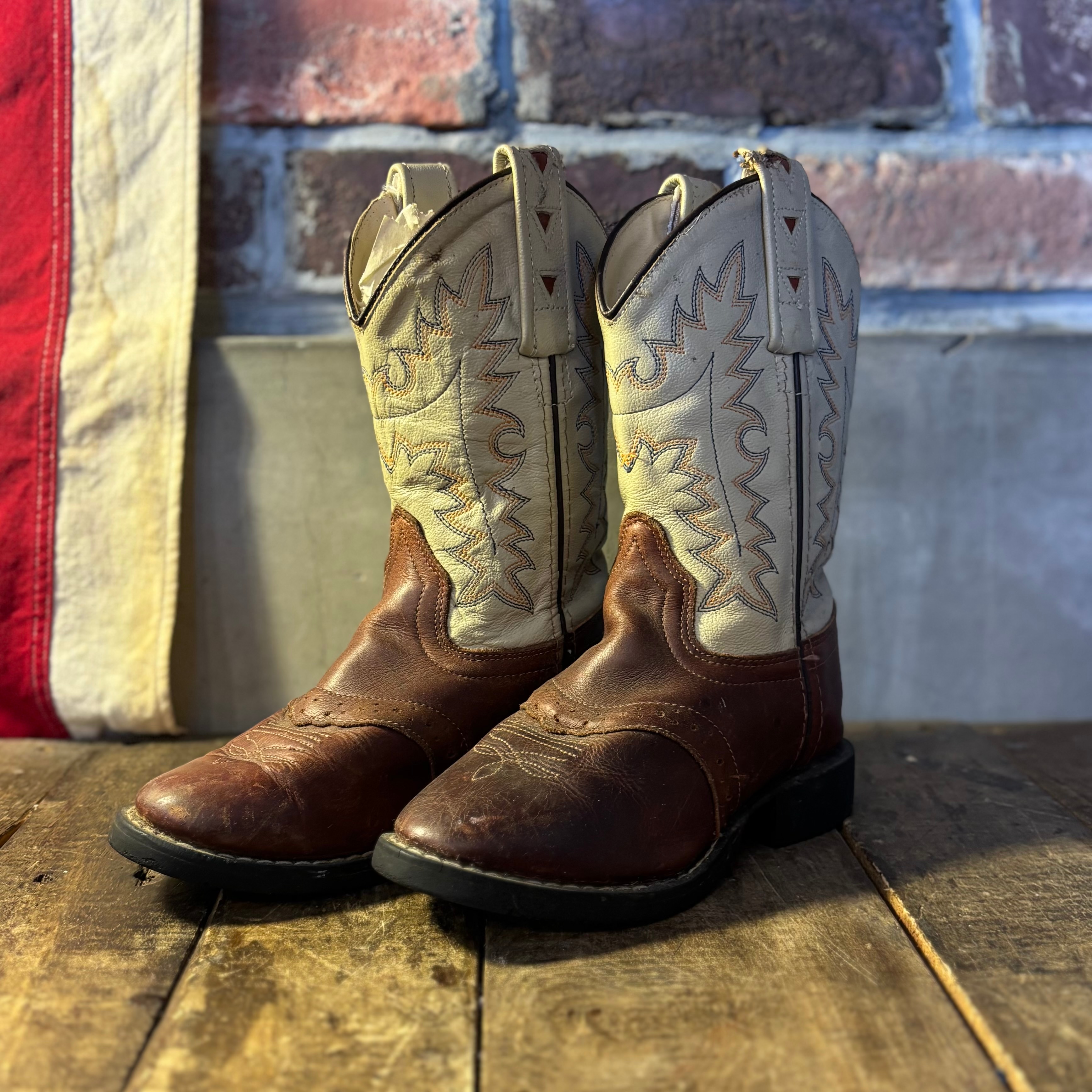 Vintage Kids Leather Western Boots