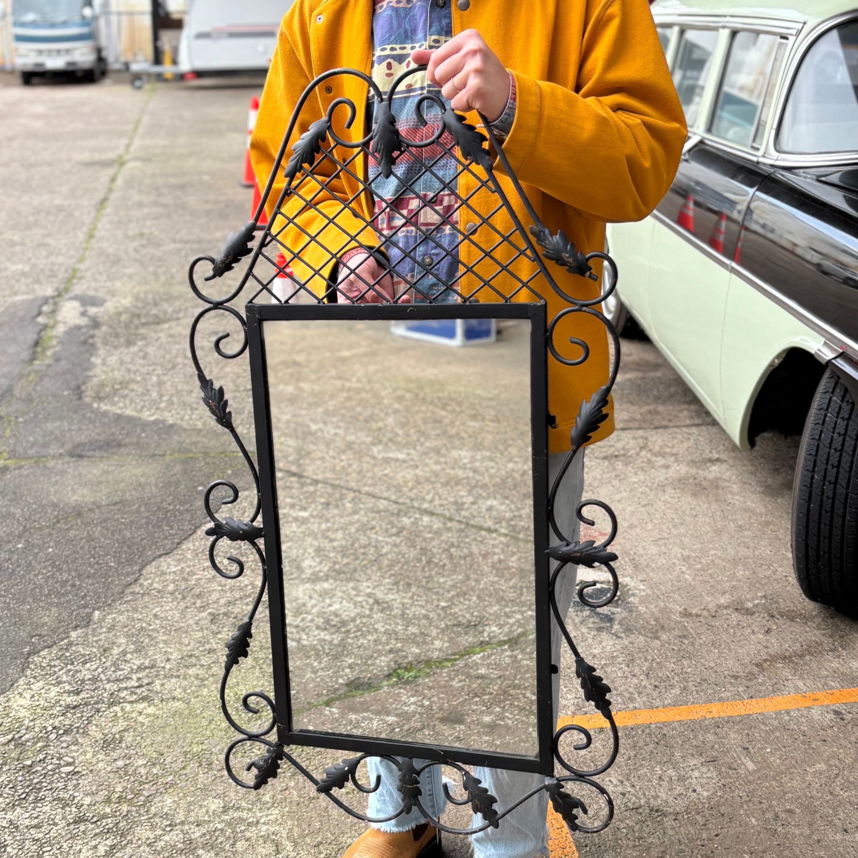 Iron Scroll Mirror Classic American Elegance