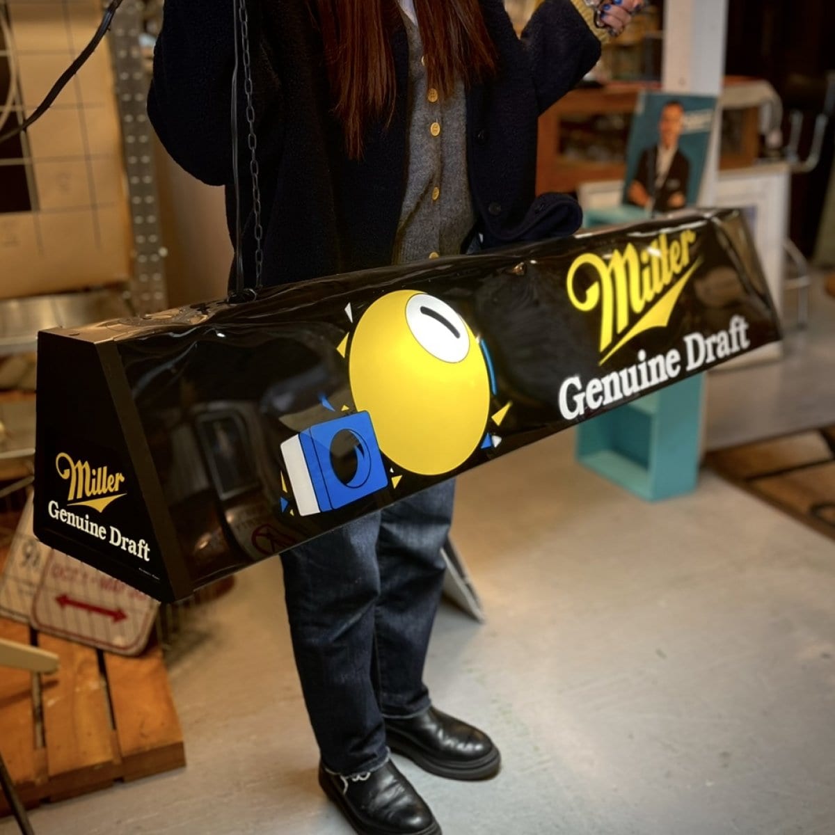 1970s–1980s Vintage Miller Beer Pool Bar Lamp LED