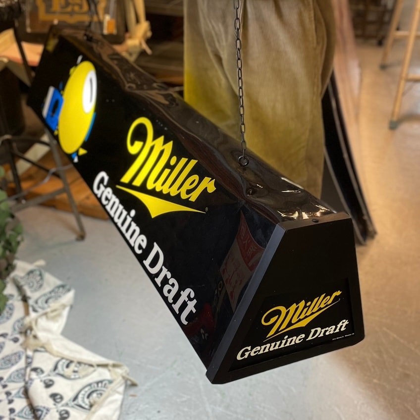 1970s–1980s Vintage Miller Beer Pool Bar Lamp LED