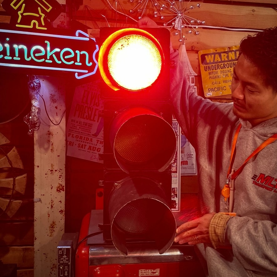 U.S Vintage Traffic Signal Lamp