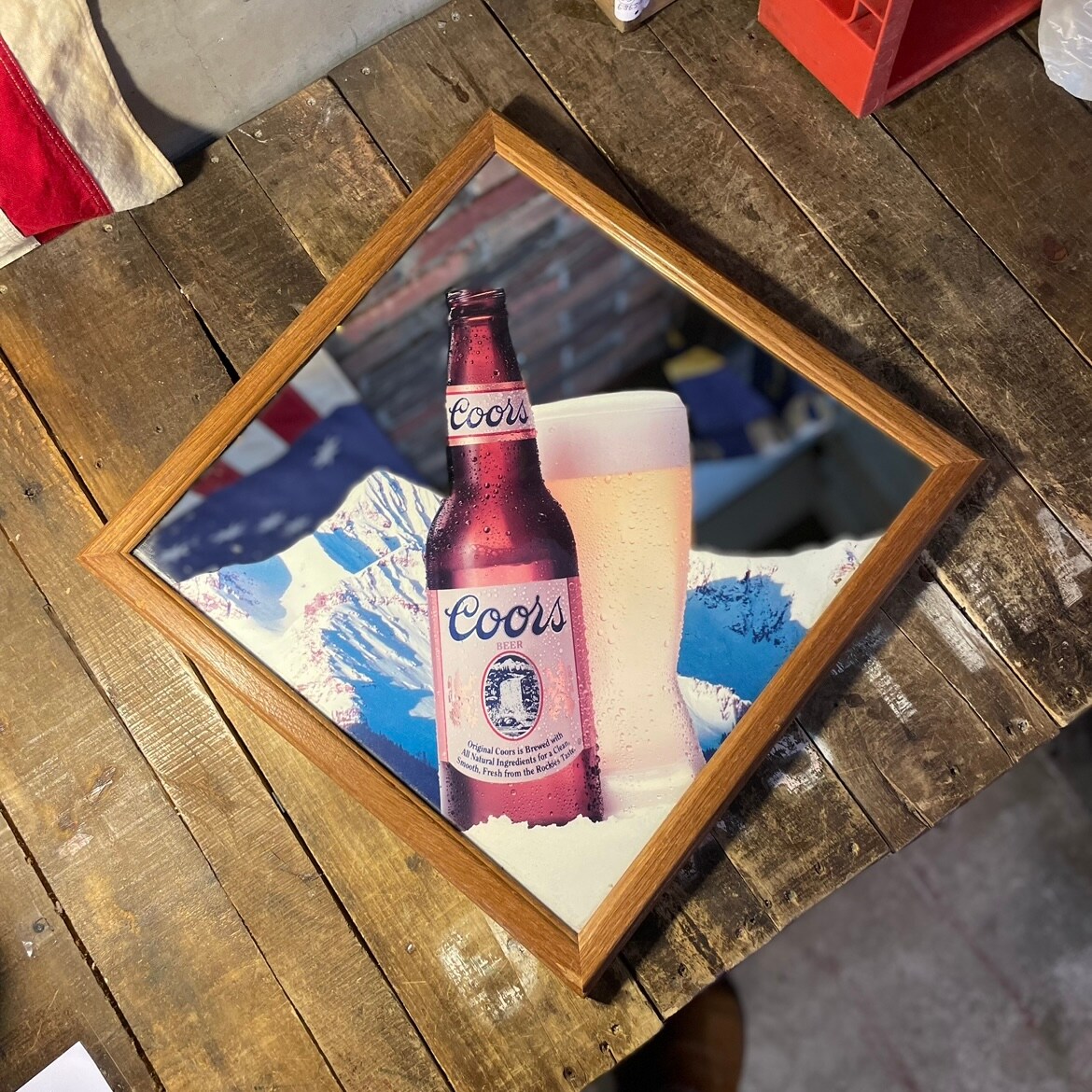 COORS LIGHT アメリカアンティークBEERパブミラーUSA看板ビール 1989's