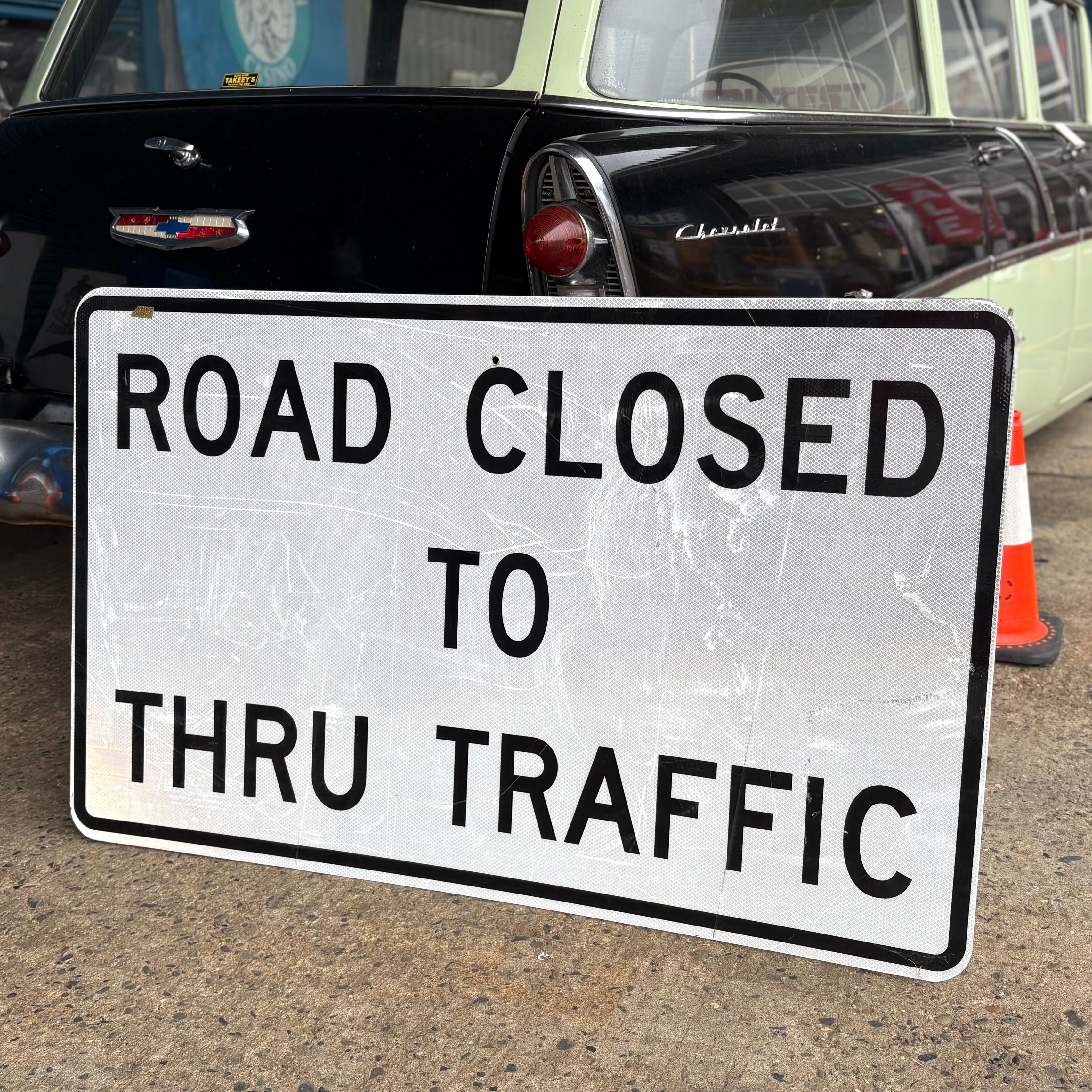 ヴィンテージ　ロードサイン SHARE THE ROAD ビンテージ ロードサイン ｜ glow ANTIQUES