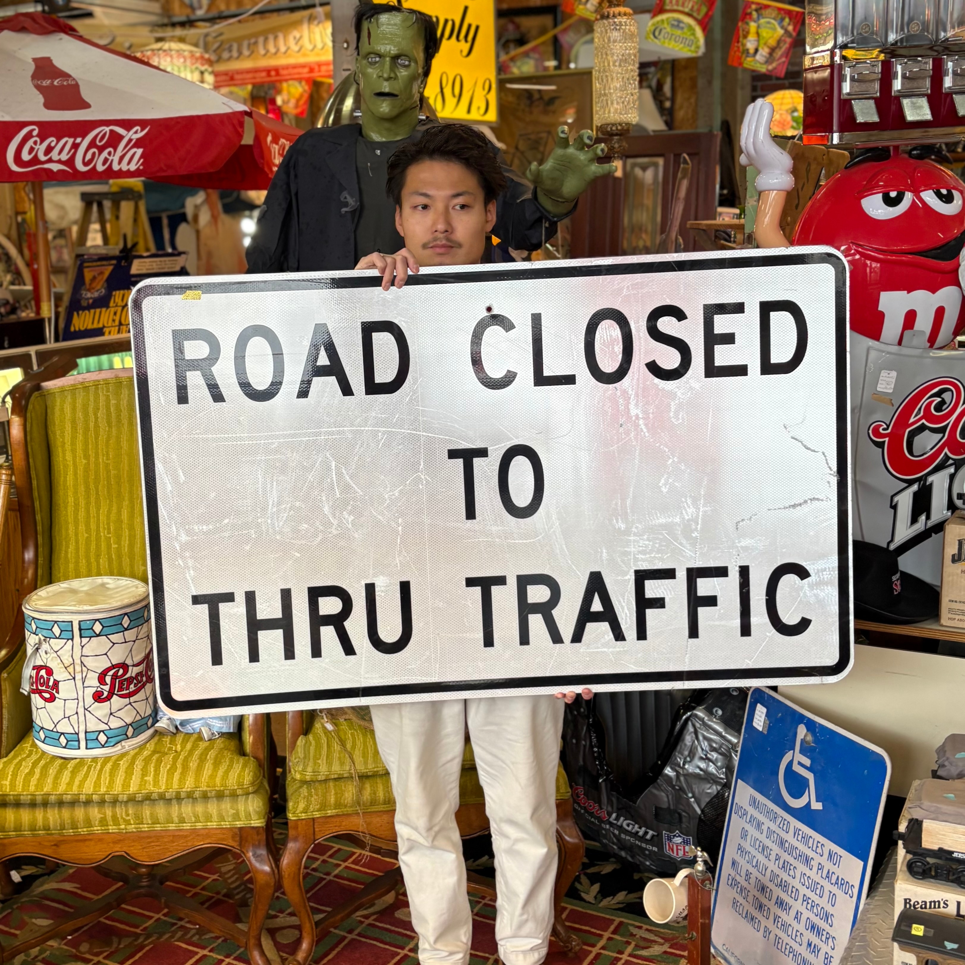 Vintage“ROAD CLOSED” アメリカンロードサイン
