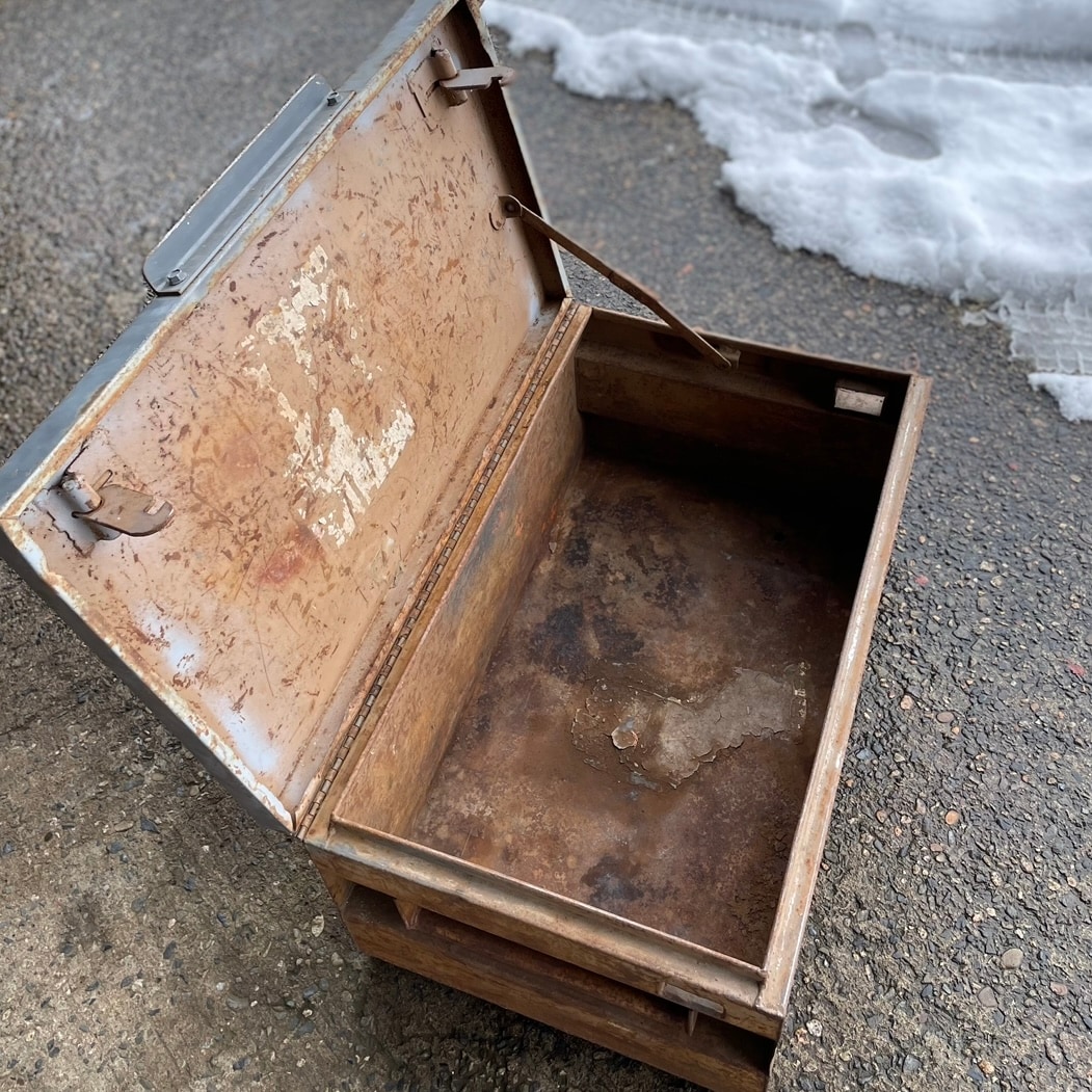 1960s-80s KNAACK “JOBMASTER” FLAMMABLE STEEL BOX