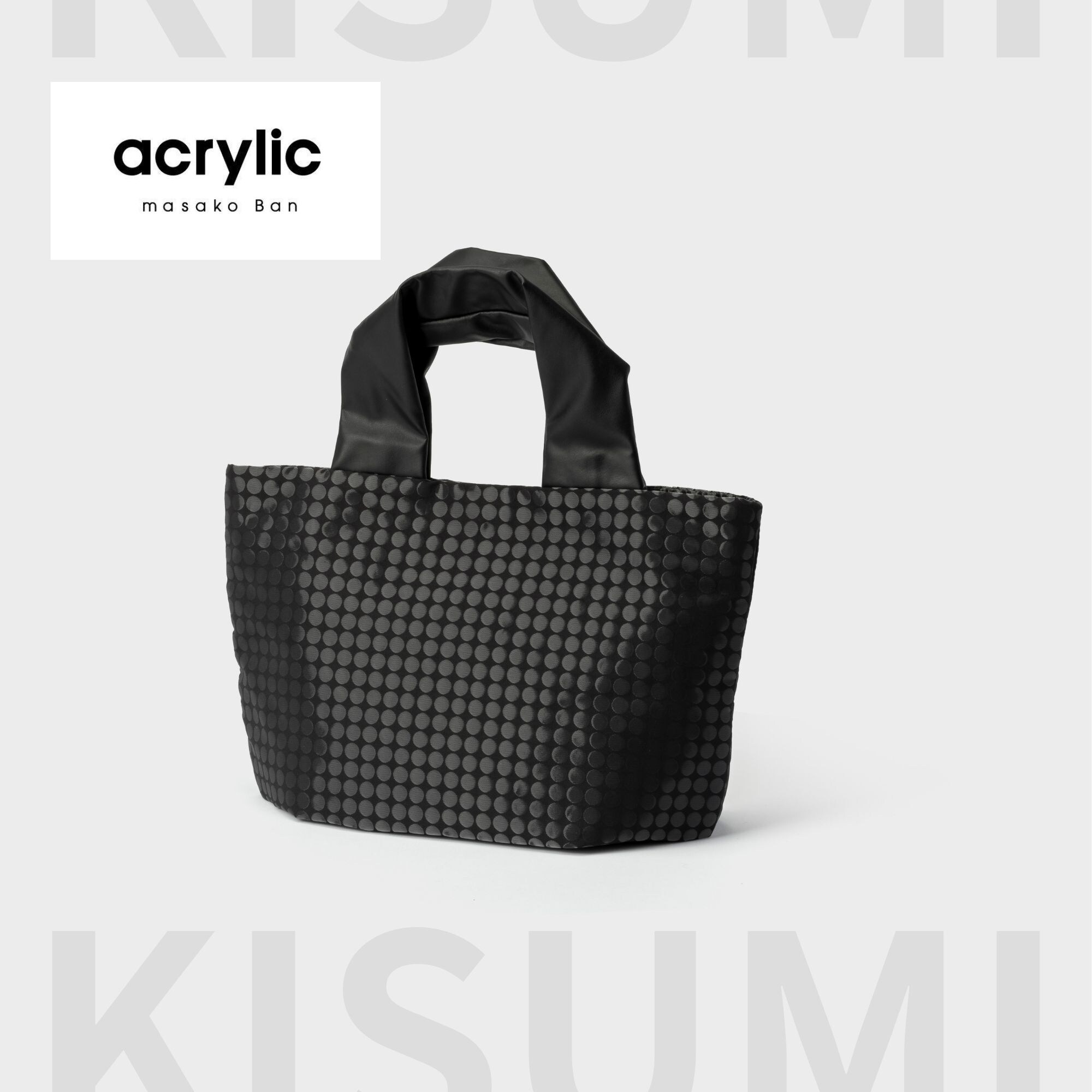 Hand Bag 2way DOT Black/acrylic(アクリリック) 