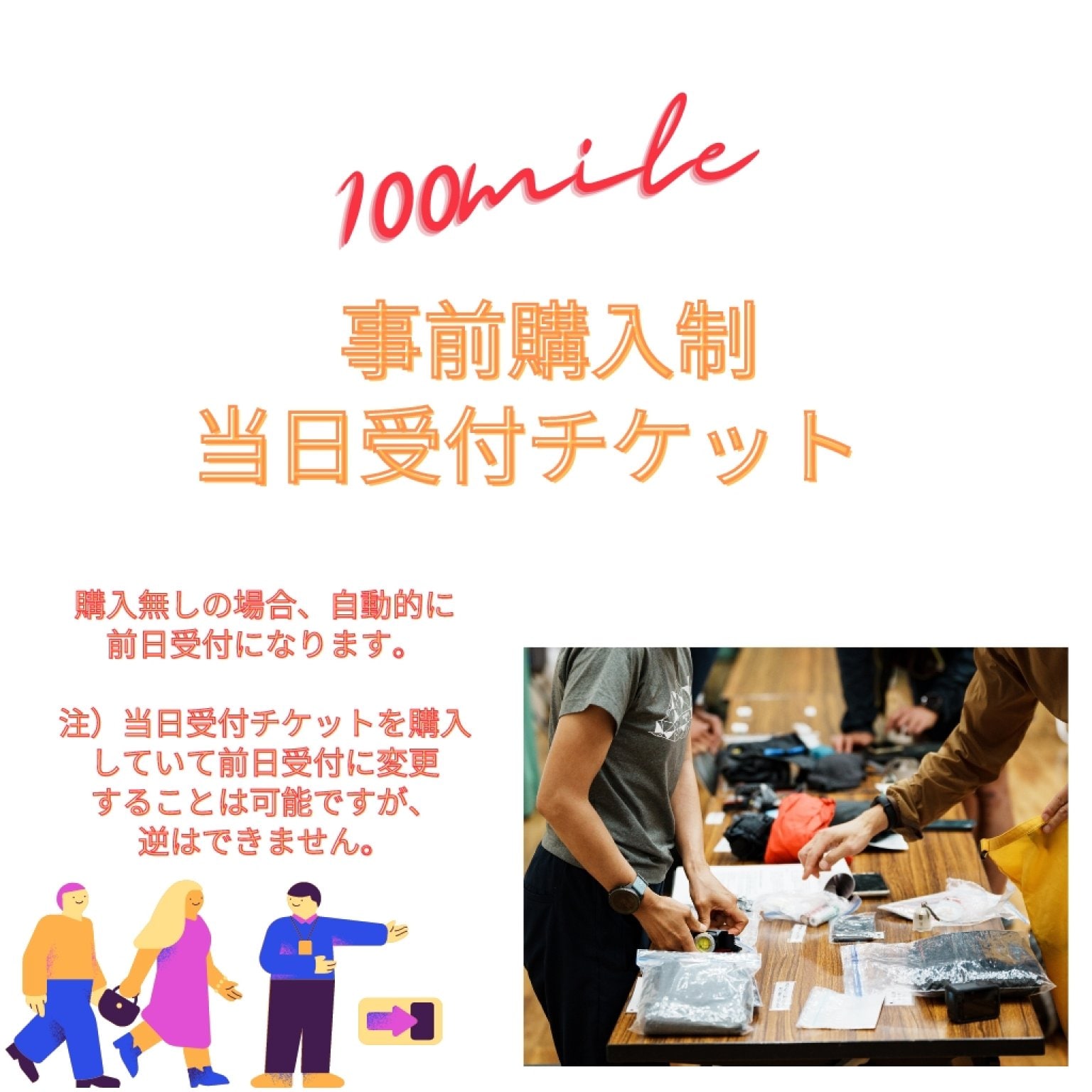 TAMBA100 100mile 当日受付予約チケット　※6/7（金）受付希望の方は必ずご購入下さい。 ⚠️未購入の場合...