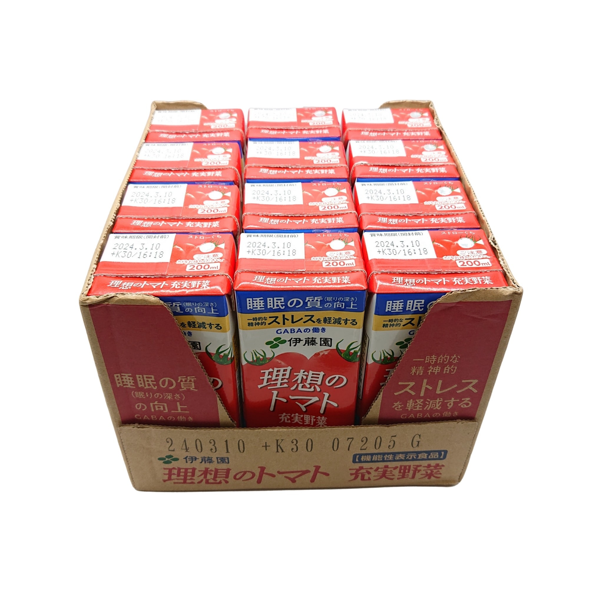 常温品》伊藤園 理想のトマト 200ml 12本