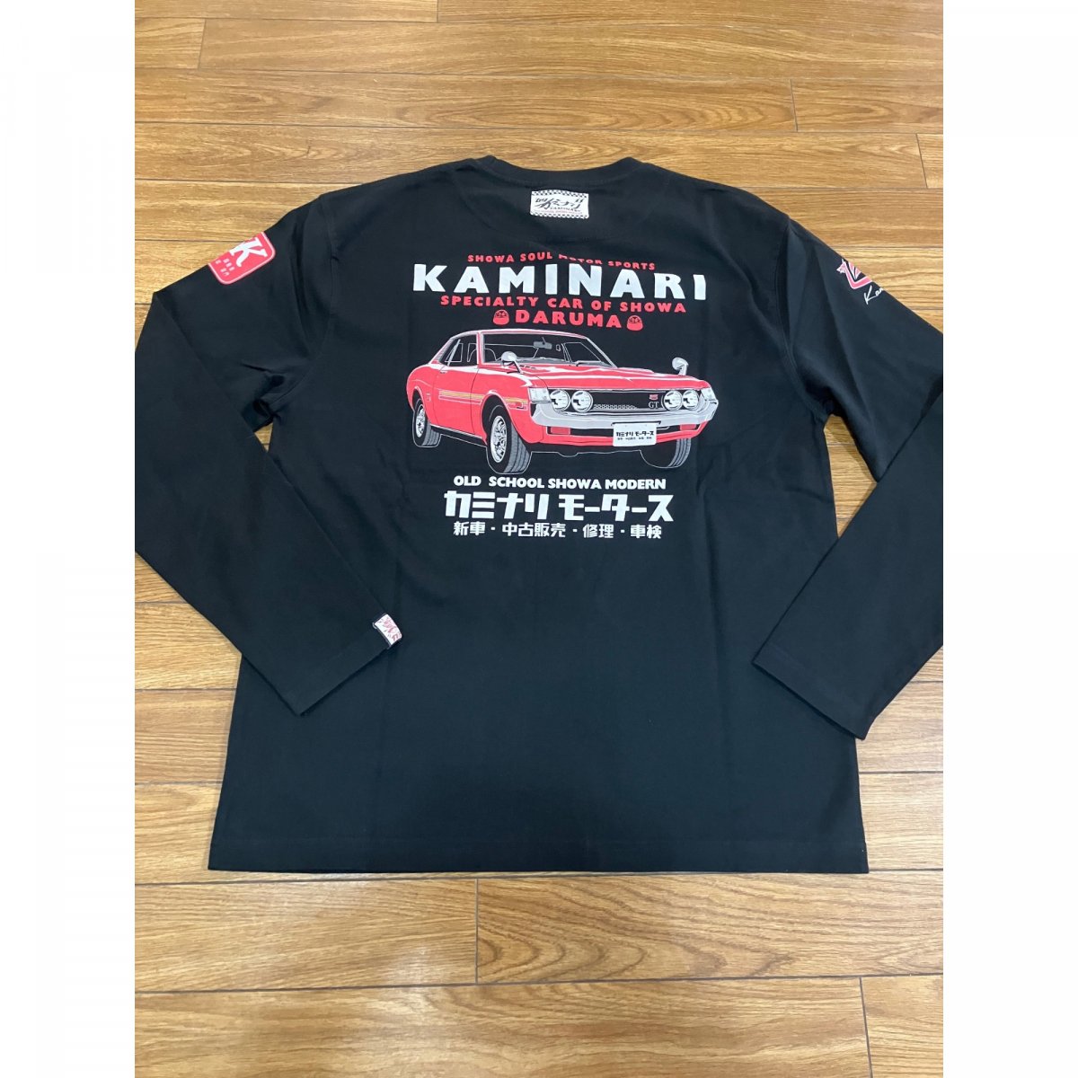 KAMINARI ダルマ　ロンTEEshirts ブラック