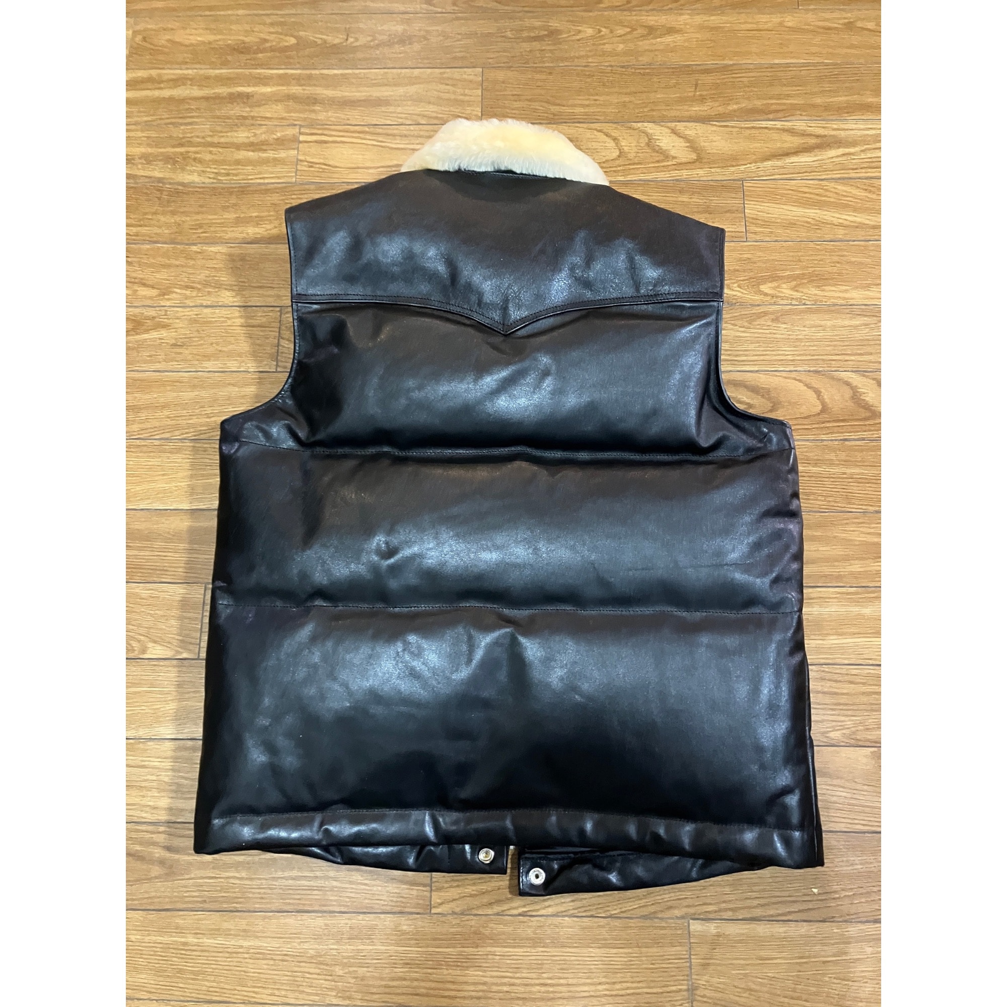 fields of roses ムートン　ダウンベスト XGFDV01J3 フェイクファー付き グースダウン ベスト