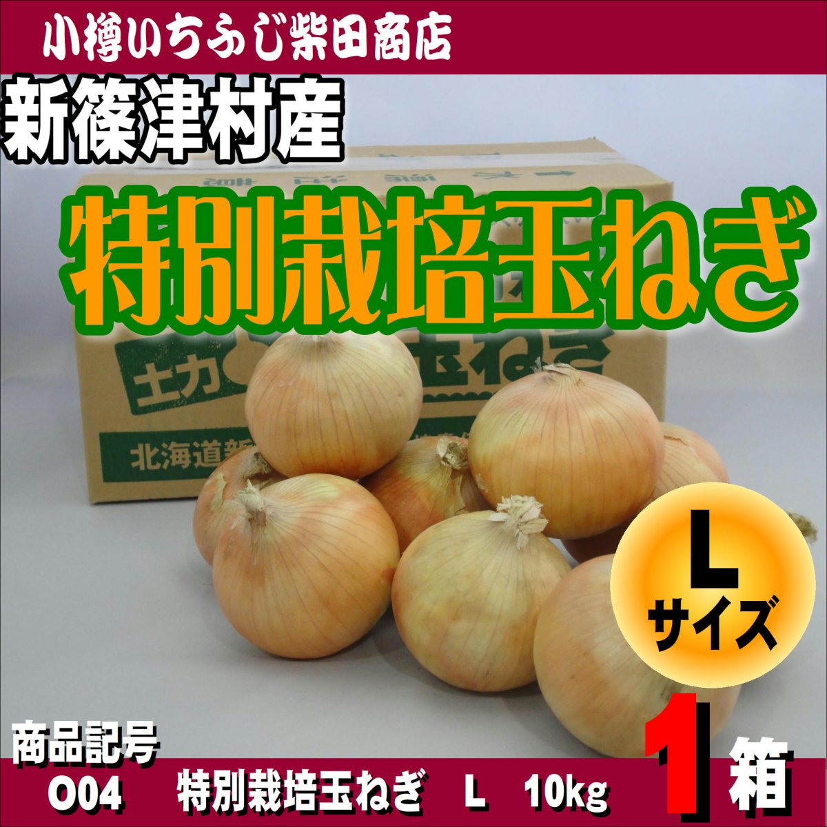 特別栽培玉ねぎ　10㎏　Lサイズ　北海道産　新篠津村