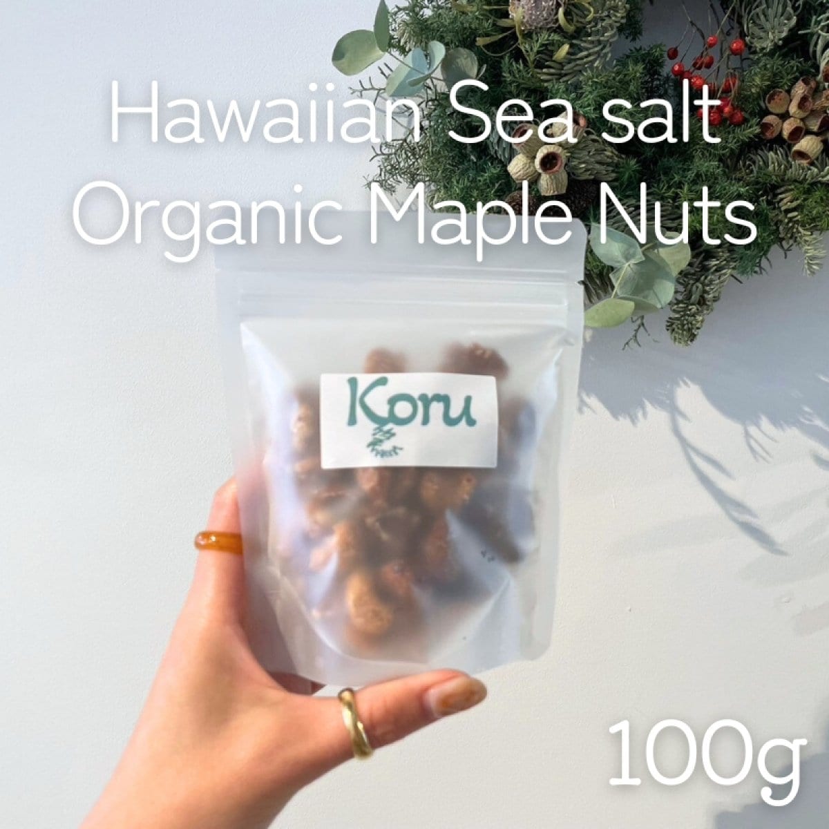 メープルナッツ-100g-ハワイアンシーソルトオーガニックメープルナッツ-Hawaiian sea salt Organic Maple Nuts-