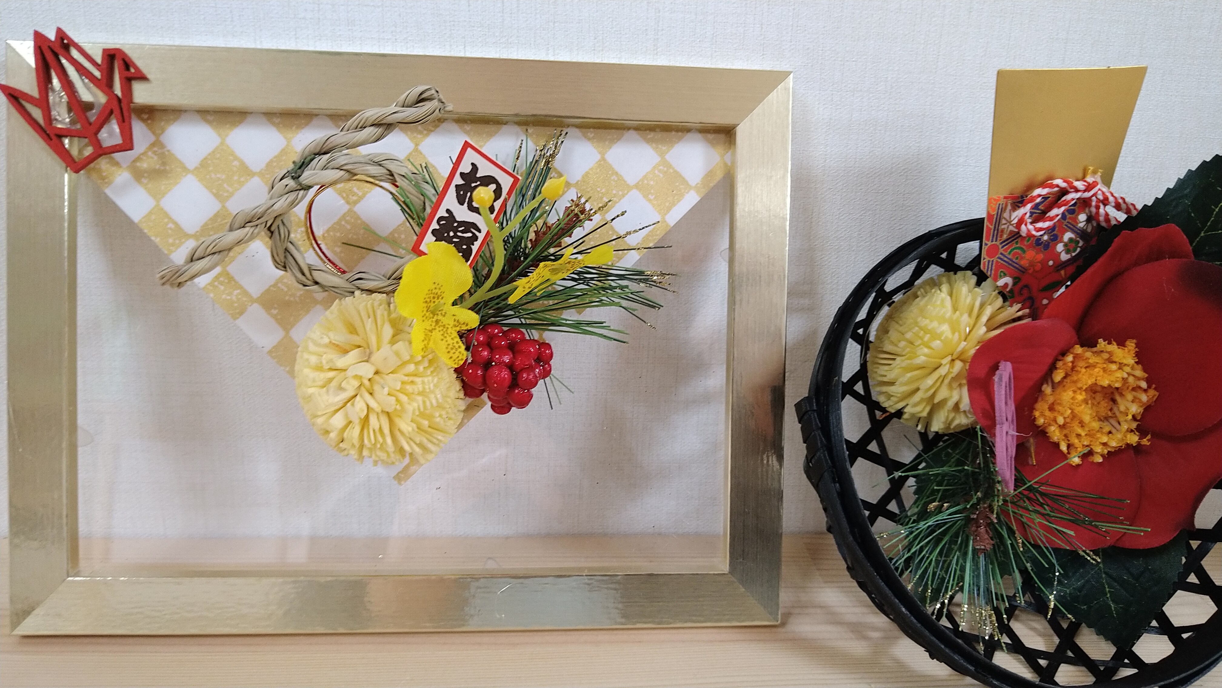 手作りリース、フラワーアレンジメント、プレゼント 2000円(税別）