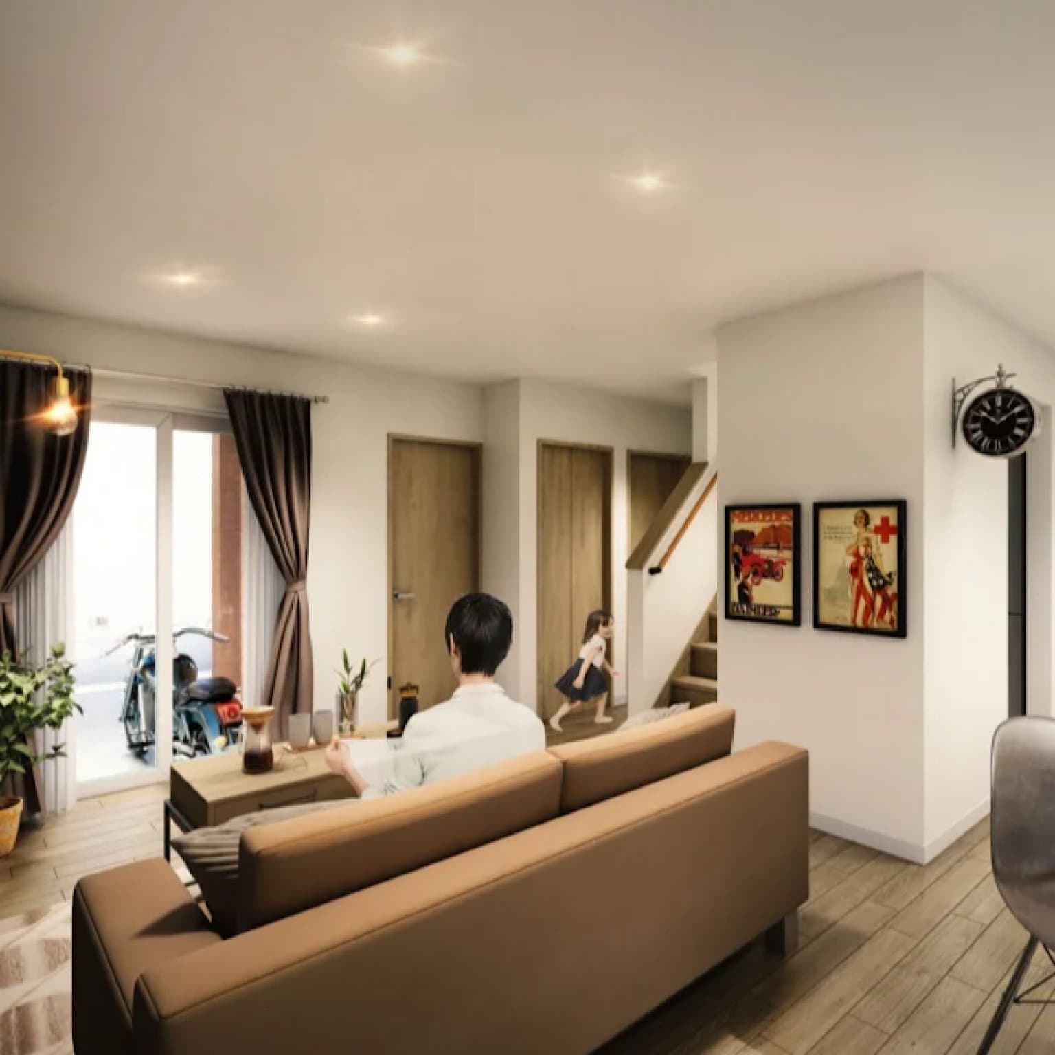 ガレージのある家