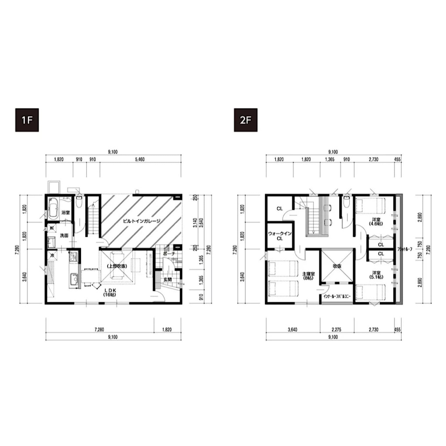 ガレージのある家