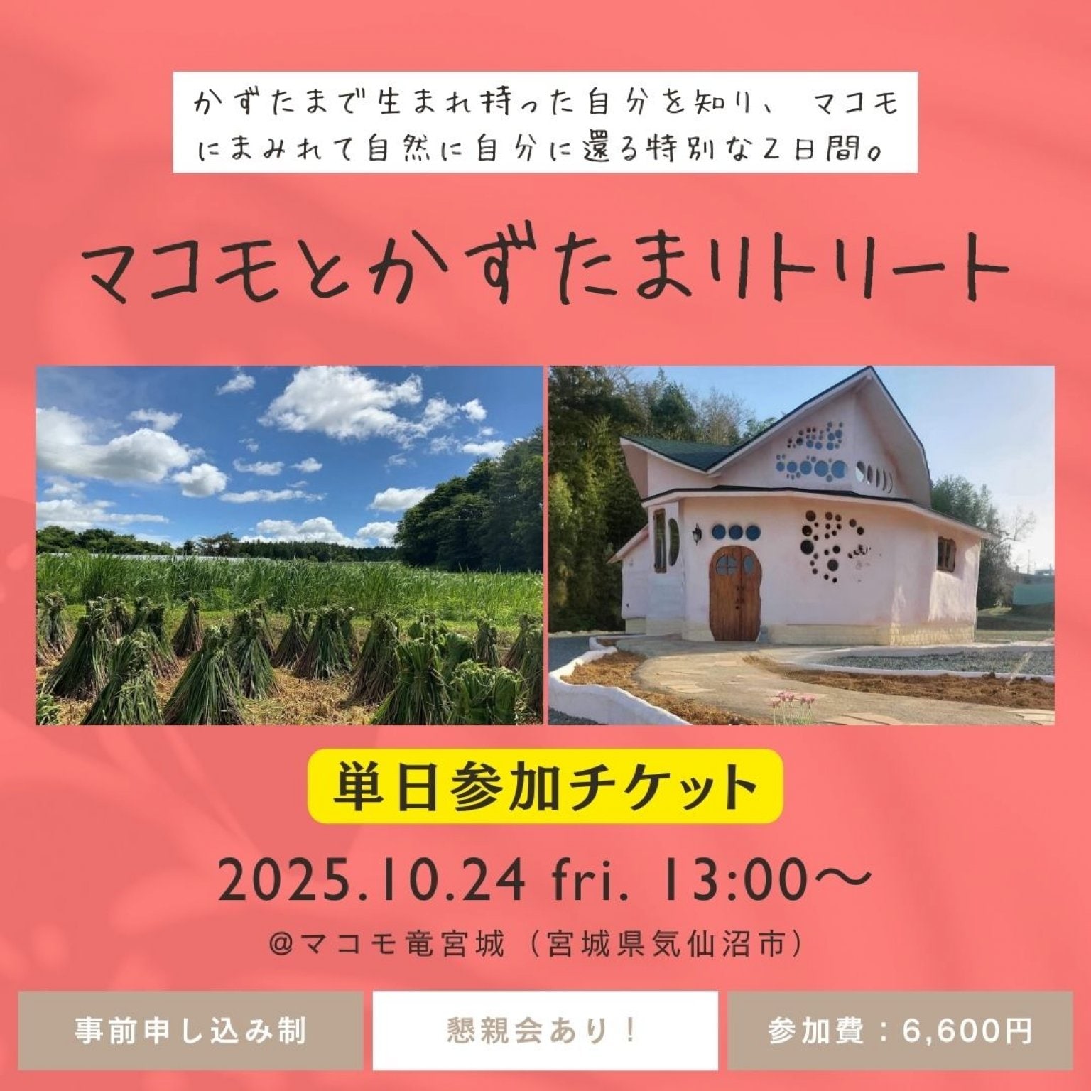 10/24マコモとかずたまリトリート（単日参加）