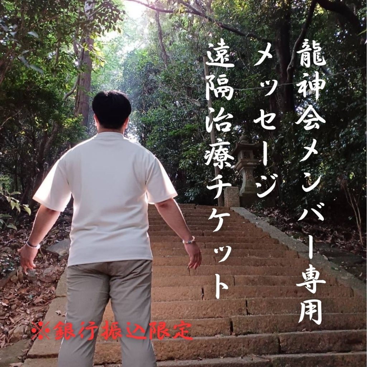 龍神会メンバー専用/銀行振込のみ/メッセージ「遠隔施術チケット」