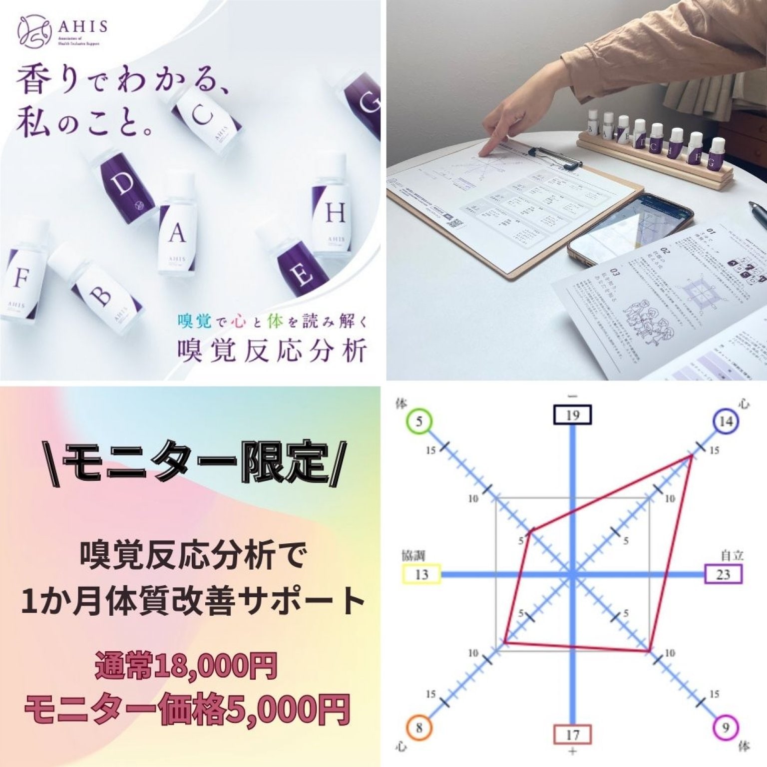〈モニター限定〉嗅覚反応分析で体質改善1か月サポート