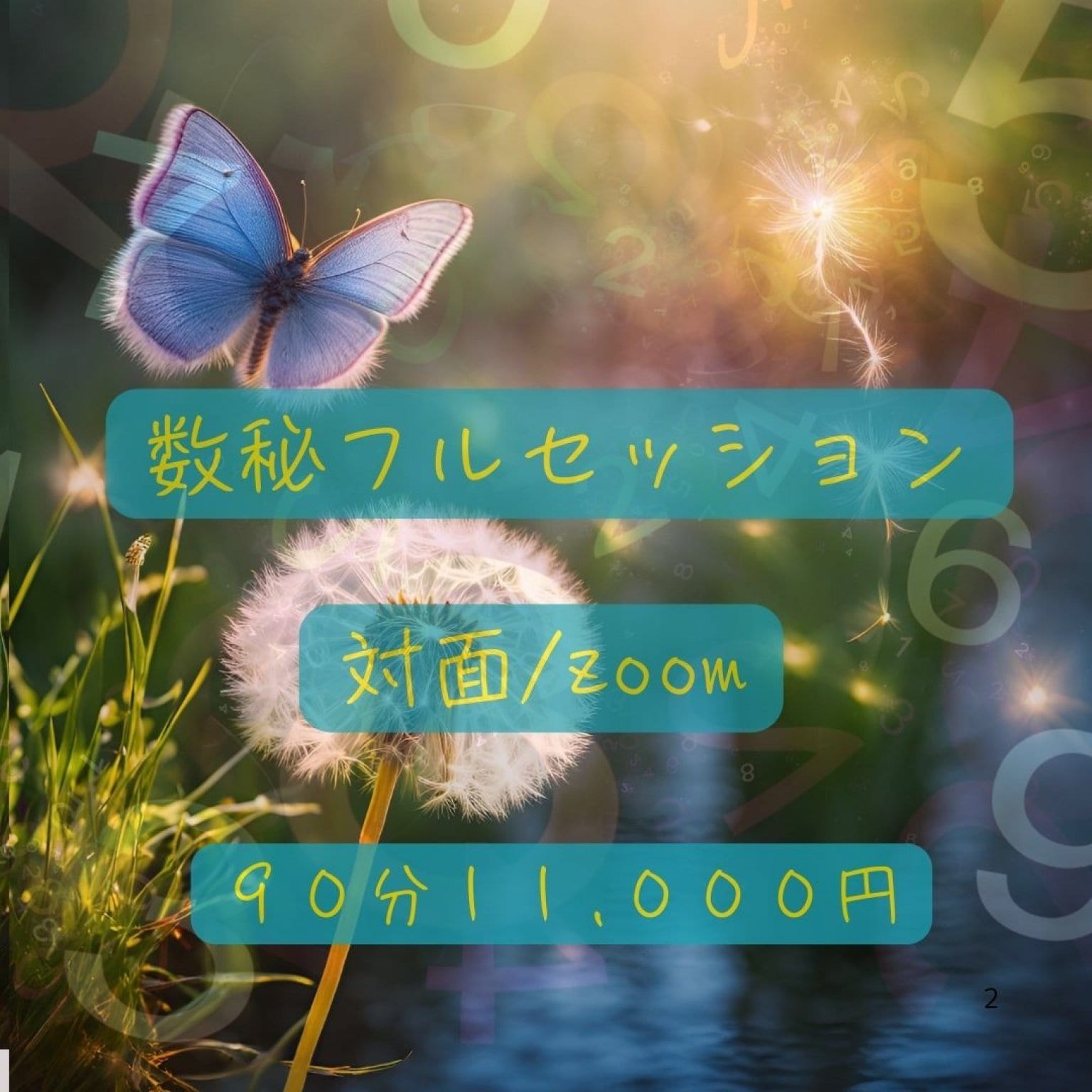 数秘セッション　生年月日とお名前から読み解き人生の流れや本質が分かる人生の地図　90分