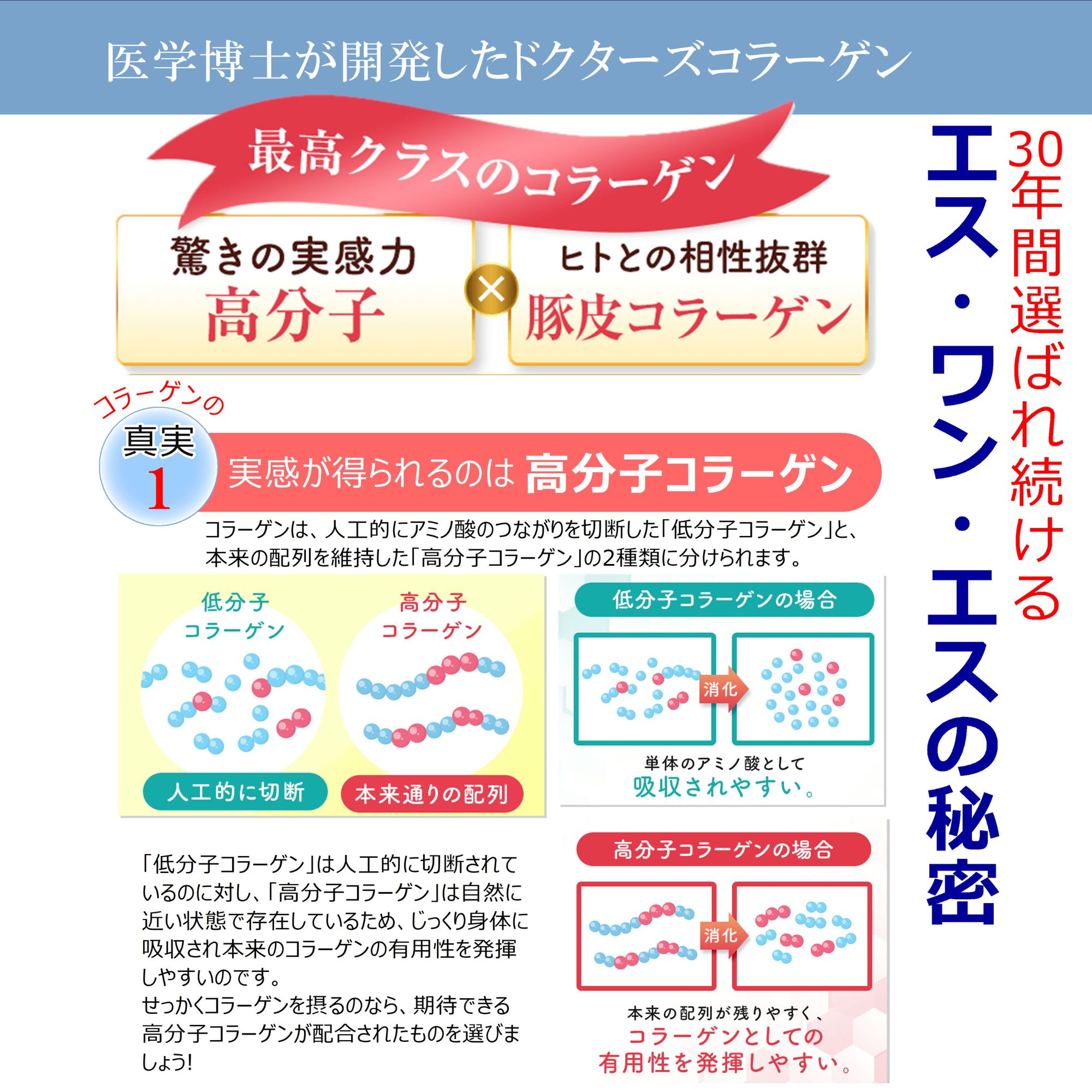 自然派高分子コラーゲン】エスワンエスオリジナル 600g