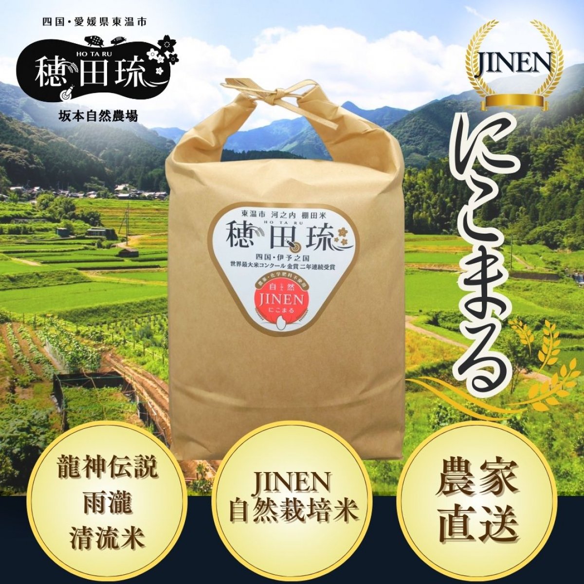 美しい風景をつくる米/棚田米/自然栽培米(農薬・化学肥料不使用