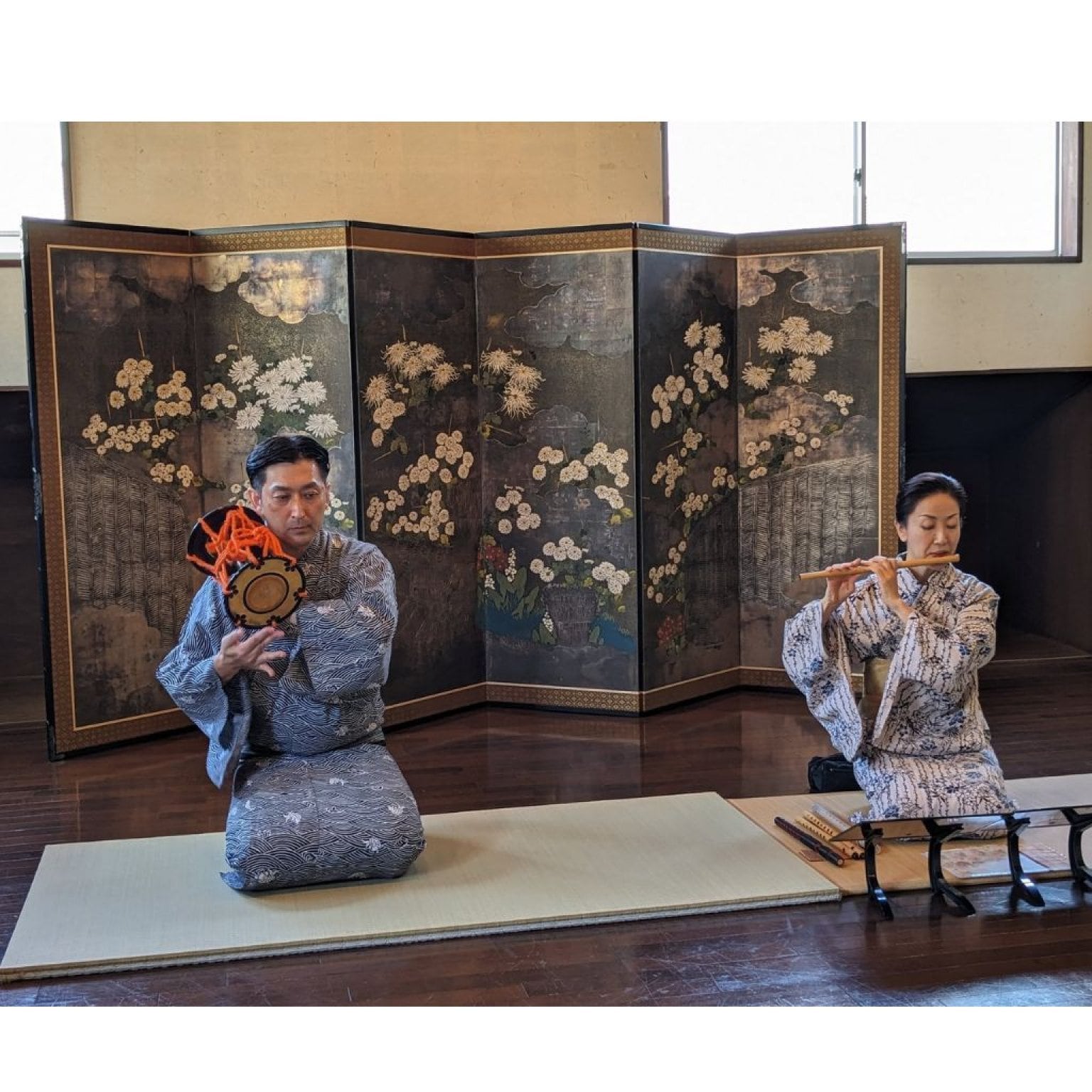 【学割！！！】【銀行振込専用】８月２日（土）10：30--12：00　小鼓・篠笛　体験教室　和楽器に触れてみよう！