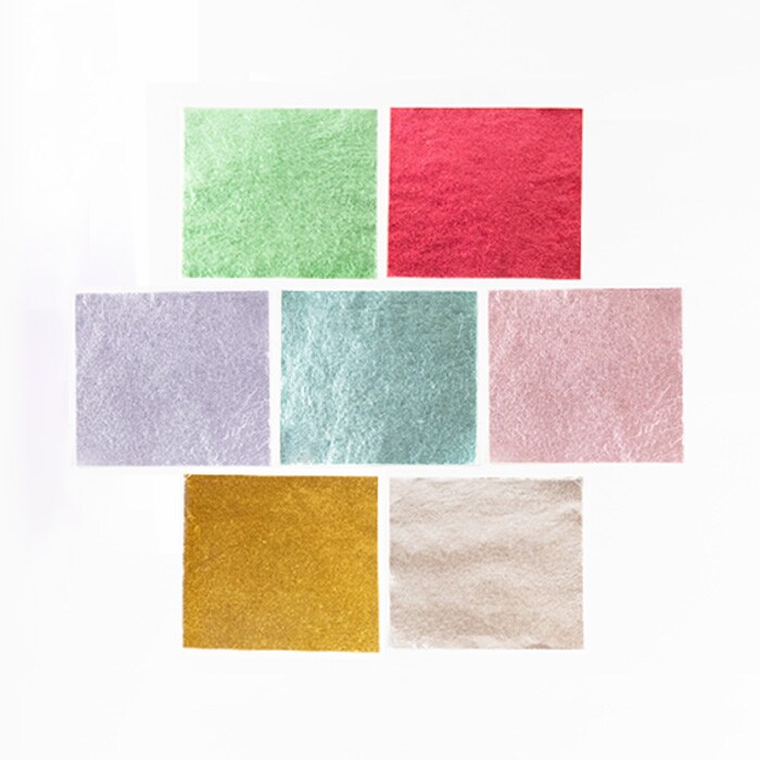 親和箔（金・銀・青竹・赤・サックス・紫・ピンク）銀 3枚入