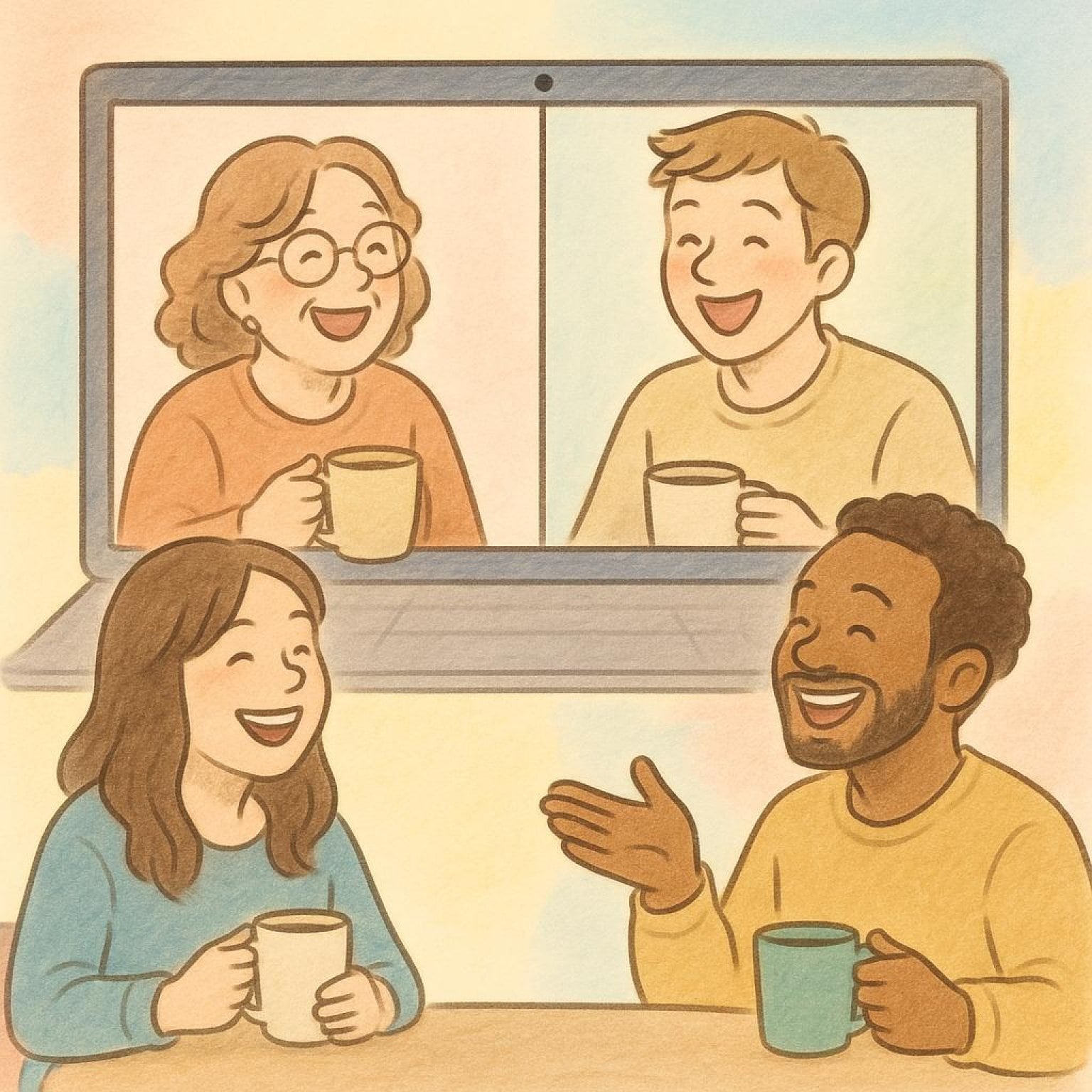“気づきと笑い”のオンラインお茶会