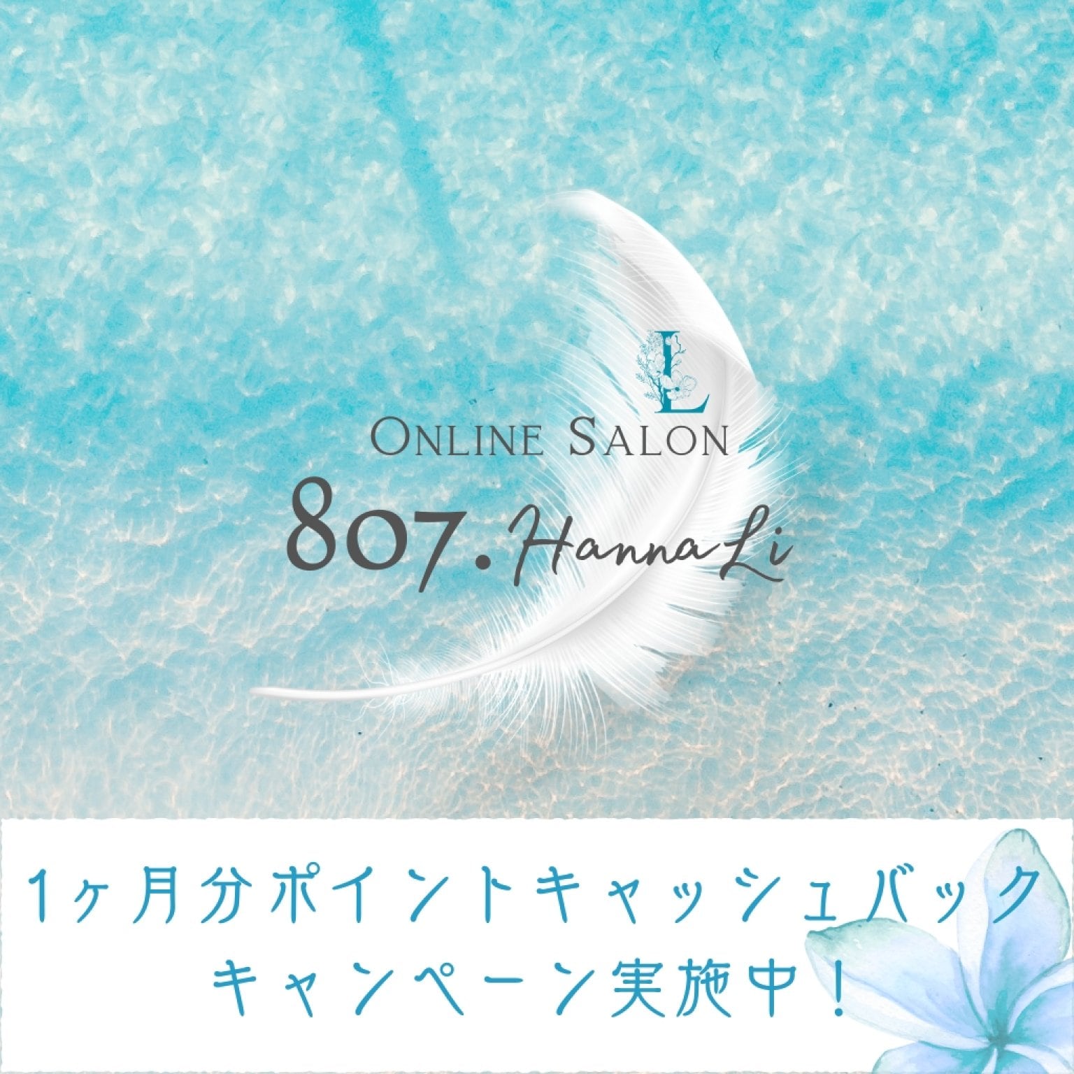 Summerキャンペーン！1ヶ月分をポイントキャッシュバック★Hánna オンラインサロン【807.HannaLi -Lite-】年払