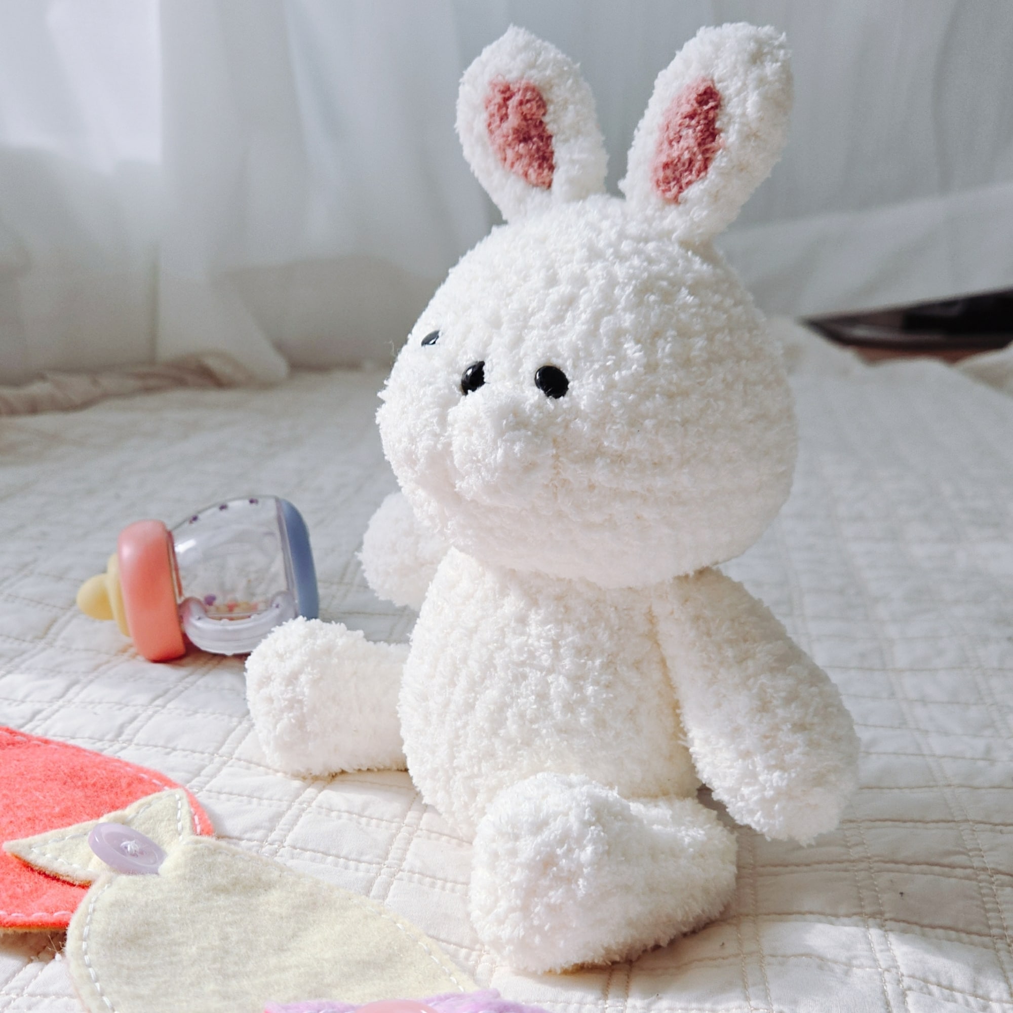 白様ご予約品　トイプーちゃん＆ファーヤーンのウサギさんあみぐるみ 受注生産】大人かわいいうさぎの編みぐるみ『販売18