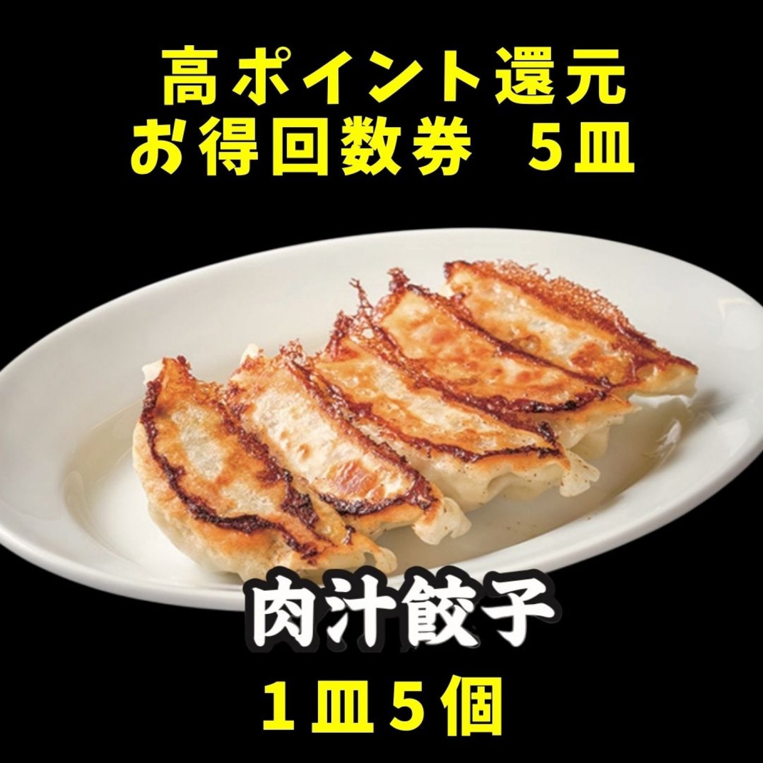 肉汁餃子1皿5個|5杯分回数券
