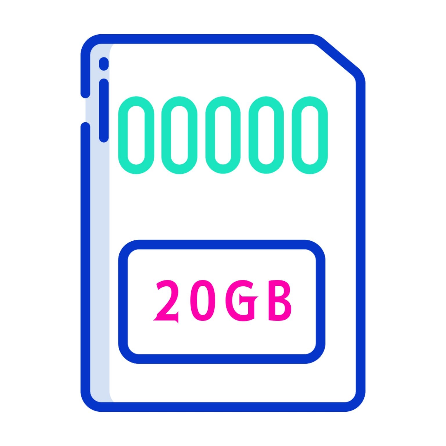 データ容量20GBプラン（24ｈ国内通話し放題）