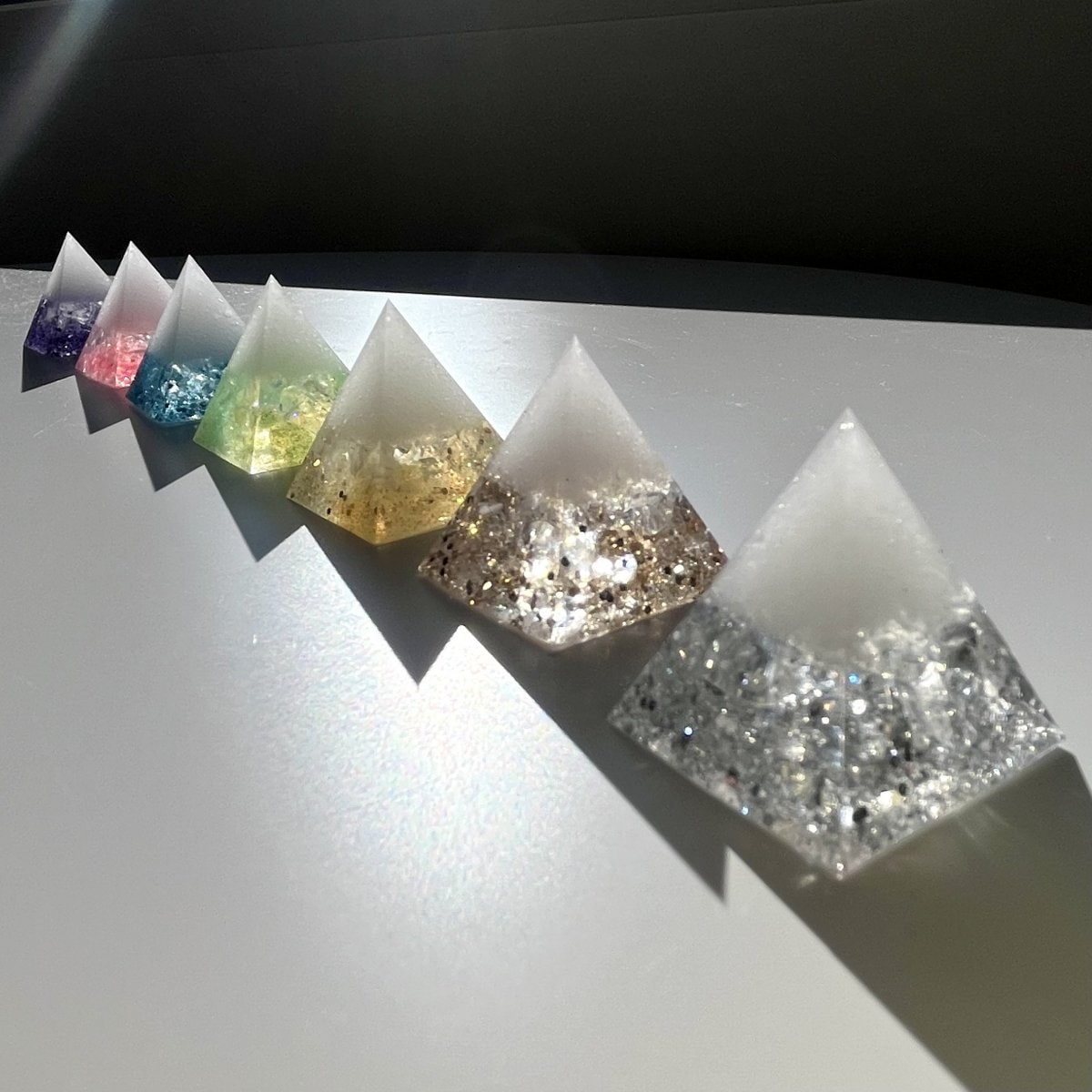 Sora Salt 〜溶けない盛り塩 光のお守りソルト〜　Mini Pyramid（ミニピラミッド） 想いを集める小さな守り