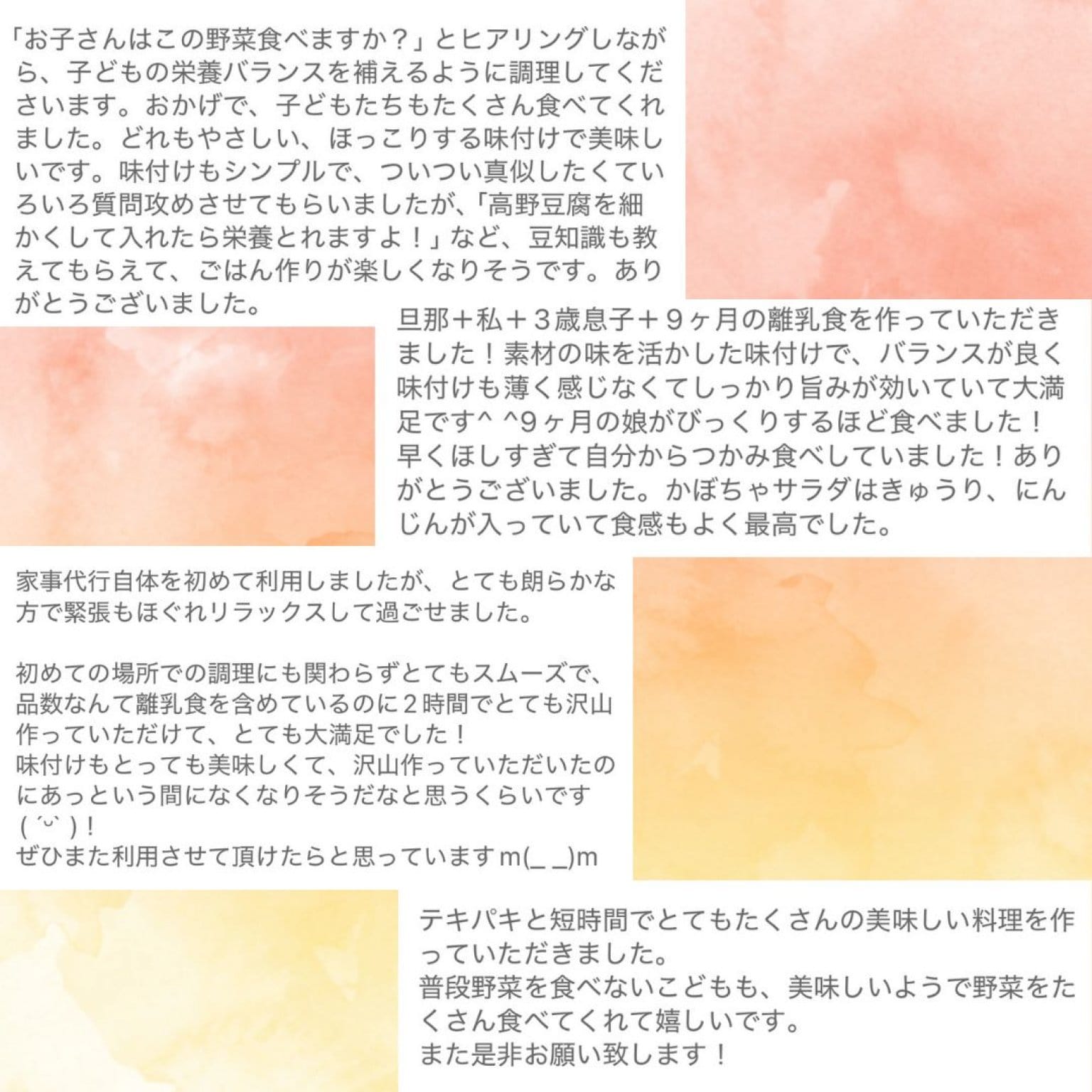 【料理代行チケット】初回お試し１時間主菜1品　副菜2〜3品