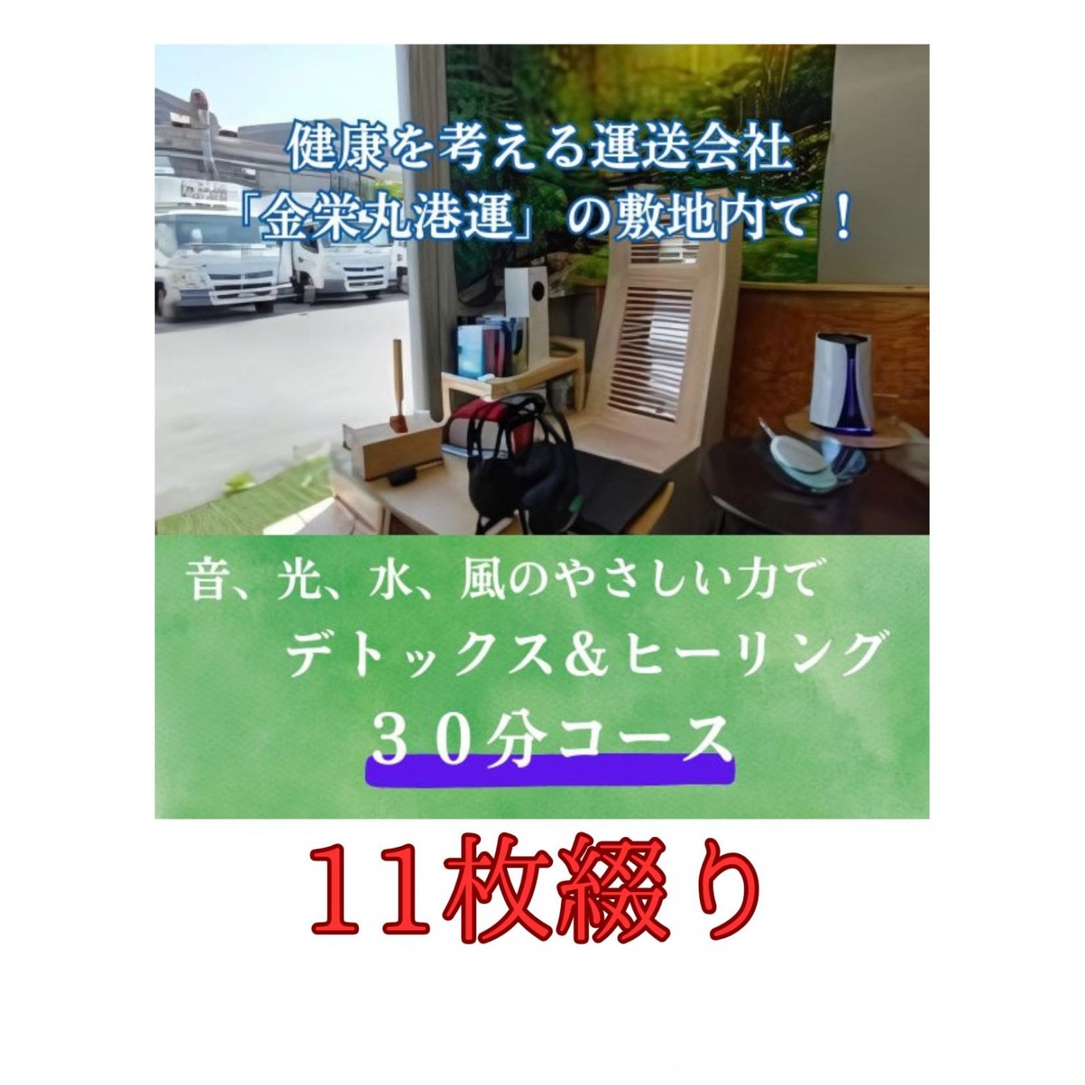 デトックス＆ヒーリング【３０分コース】１１枚綴り