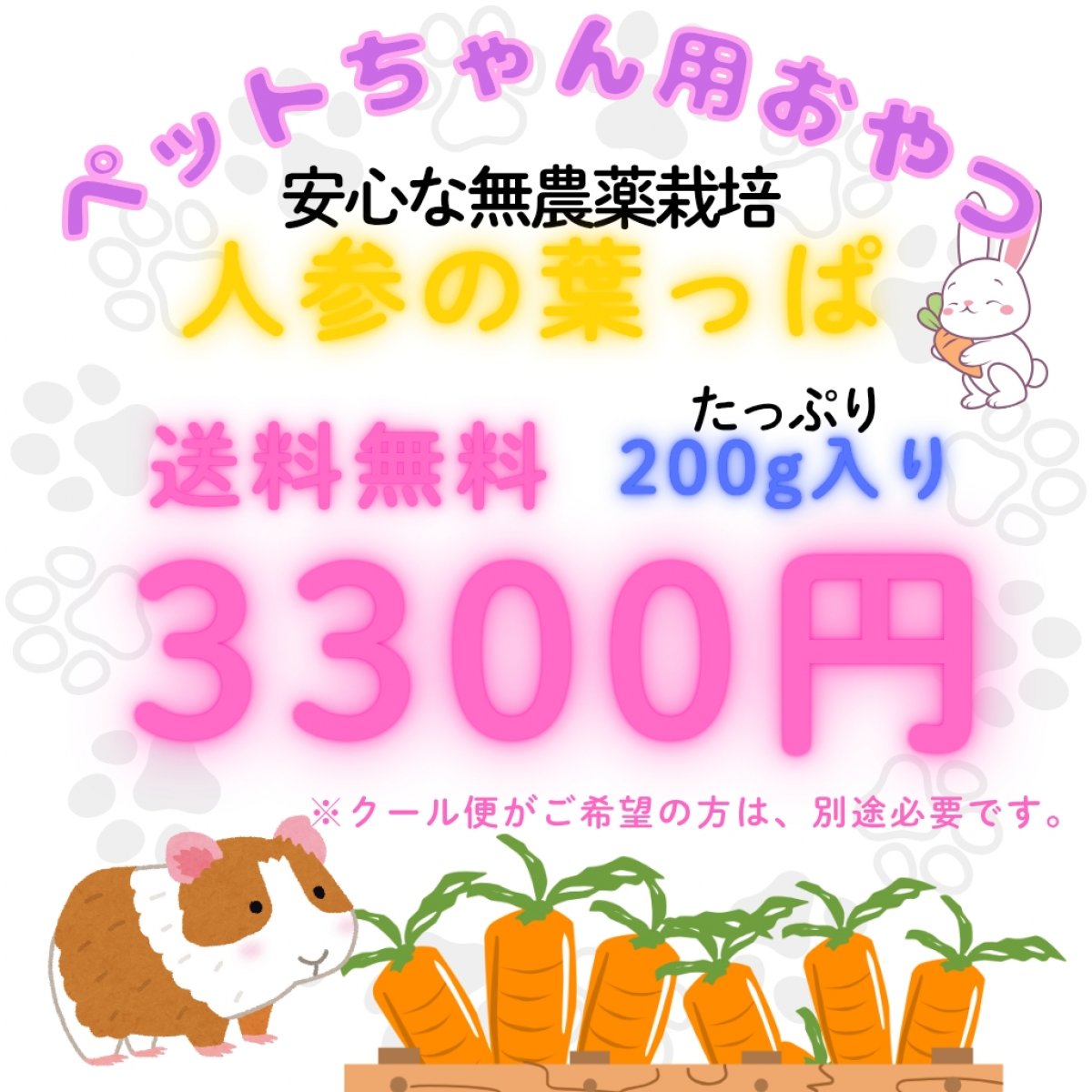 人参の葉　ペットちゃん用