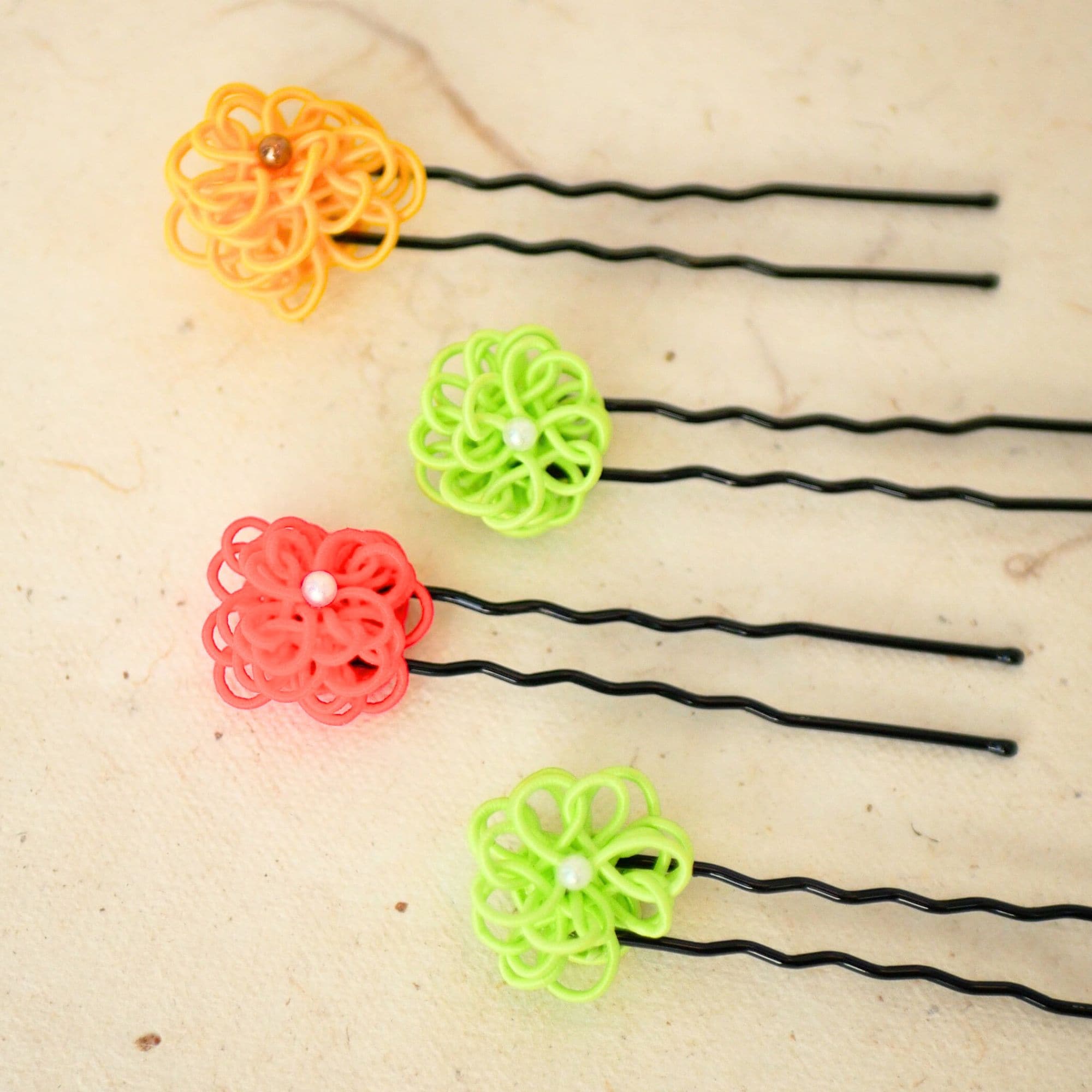 水引 Uピン かんざし 梅 花