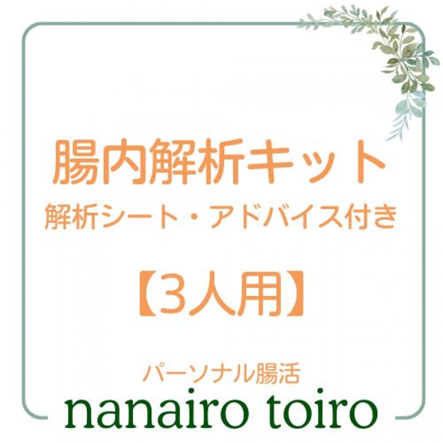 腸内解析キット 3セット