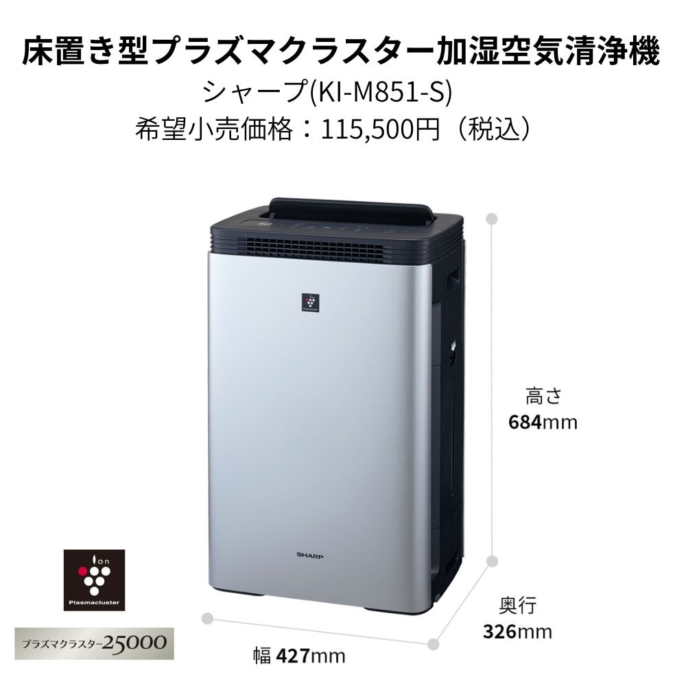 【新品】SHARP 床置き型プラズマクラスター加湿空気清浄機 KC-M511-W KC-M511｜業務用床置き型プラズマクラスター加湿空気清浄機｜業務用
