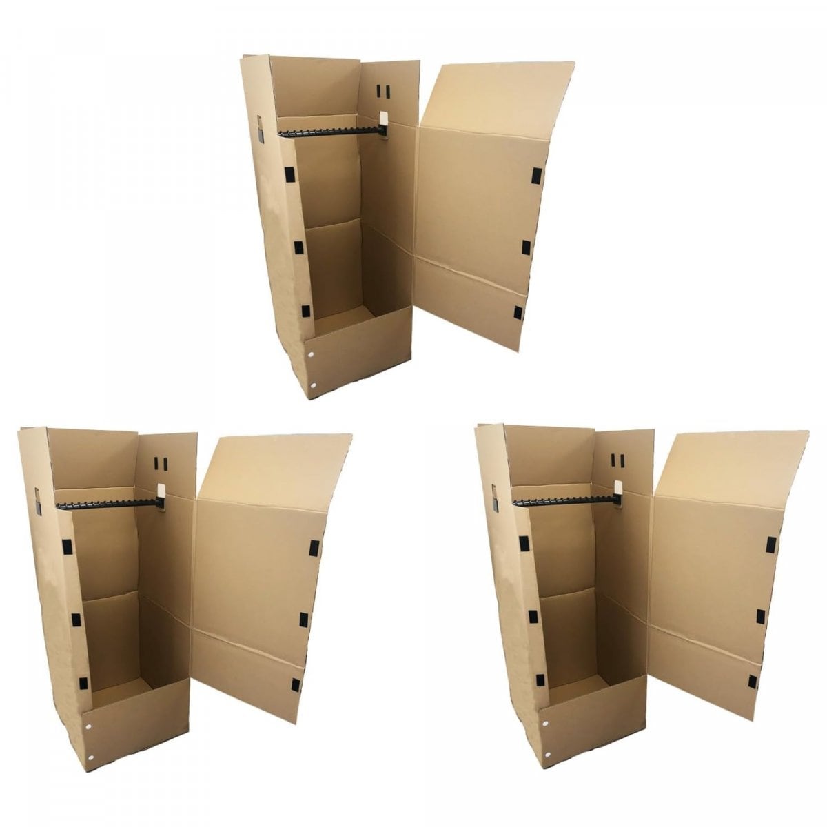 ダンボール製 ハンガーボックス ３枚入(474×504×1090) ダンボール 段ボール 梱包 収納 宅配 引越 引越し 引っ越し 衣類 タチバナ産業