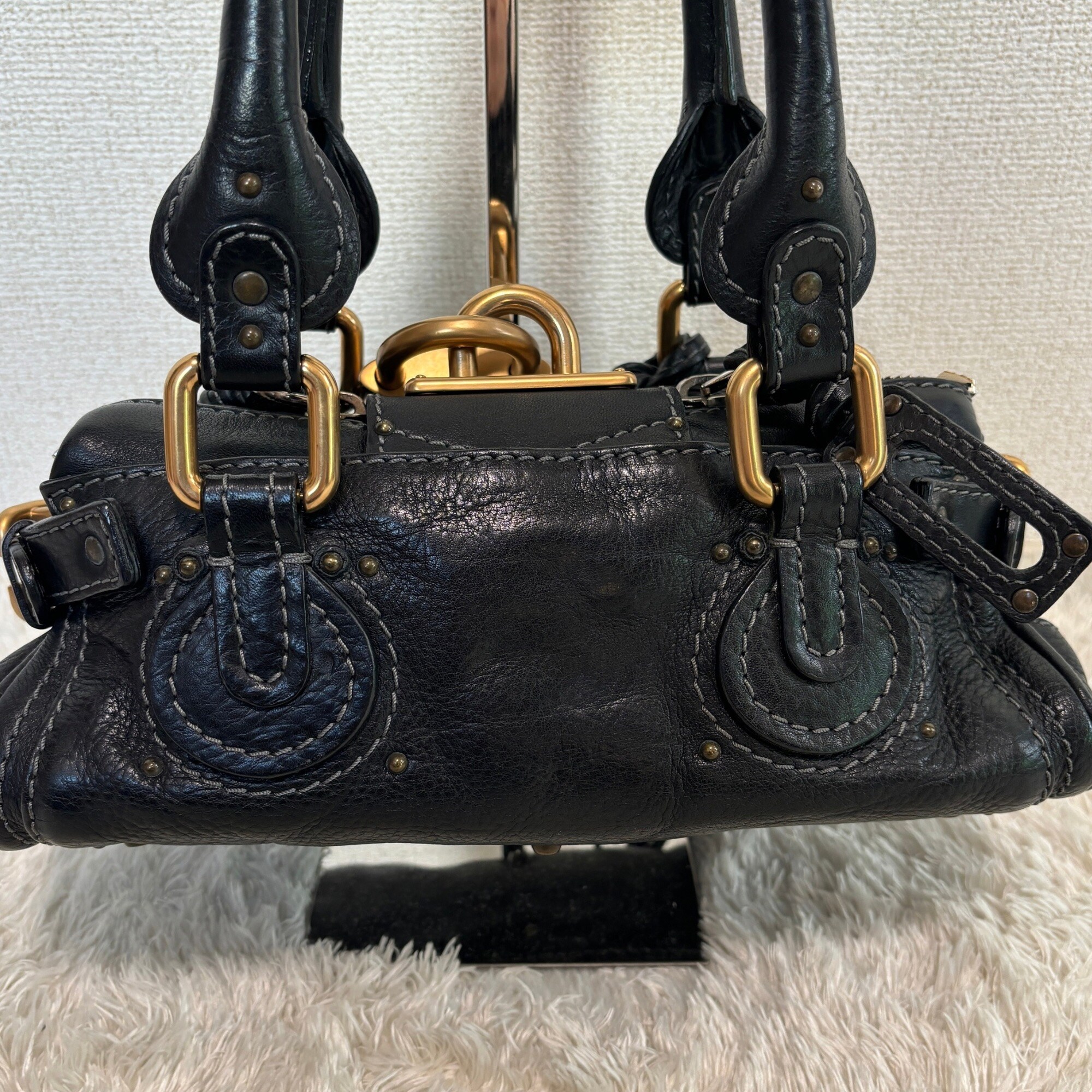 美品　Chloe　クロエ　パディントン　黒ブラック　南京錠　ハンドバッグ　y2k 美品 Chloe クロエ パディントン 黒ブラック 南京錠