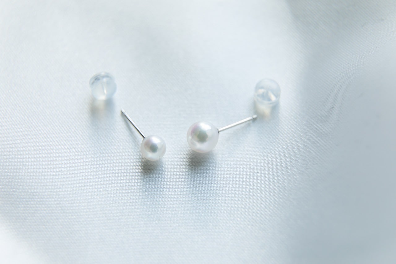 プラチナ（Pt900）アコヤ真珠(6mm)ひと粒パールピアス